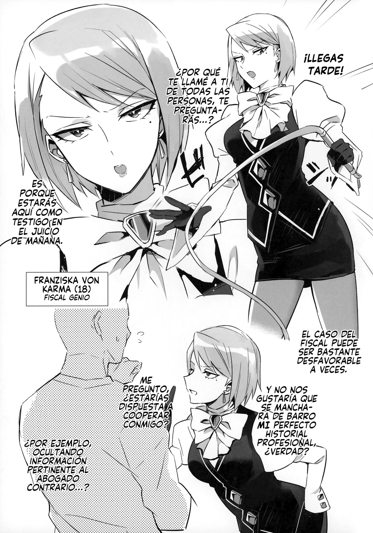 (C99) [Messzylinder (Yuma)] Futanari Mei-Chan Ni Horaretai Hitomuke Hon | Un libro para personas que quieren que una futanari Franziska se la meta. (Ace Attorney) [Español] [Bokugen & HGnF] numero di immagine  3