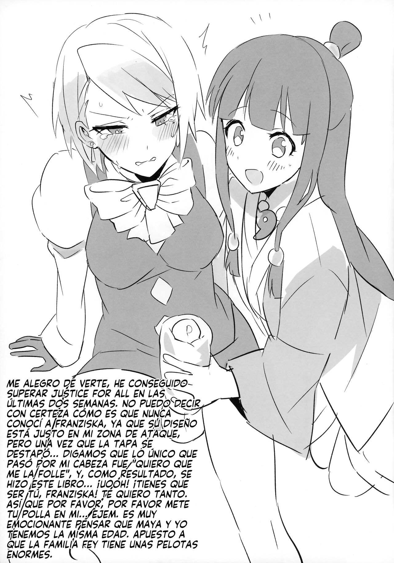 (C99) [Messzylinder (Yuma)] Futanari Mei-Chan Ni Horaretai Hitomuke Hon | Un libro para personas que quieren que una futanari Franziska se la meta. (Ace Attorney) [Español] [Bokugen & HGnF] numero di immagine  13