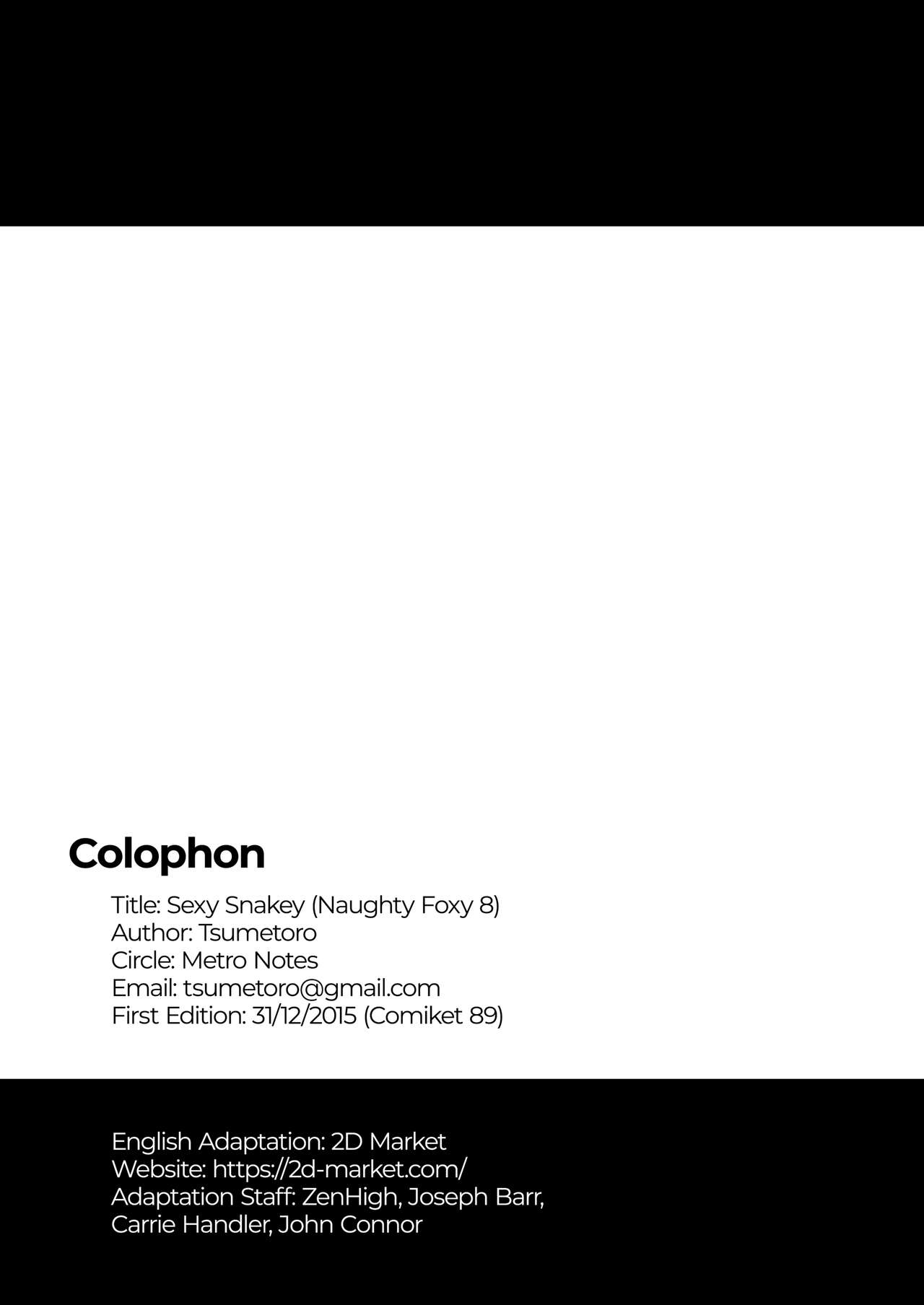 [Metro Notes (Tsumetoro)] Hebi-san no H na Hon | Sexy Snakey (Naughty Foxy 8) [English] [2d-market.com] [Decensored] [Digital] numero di immagine  33