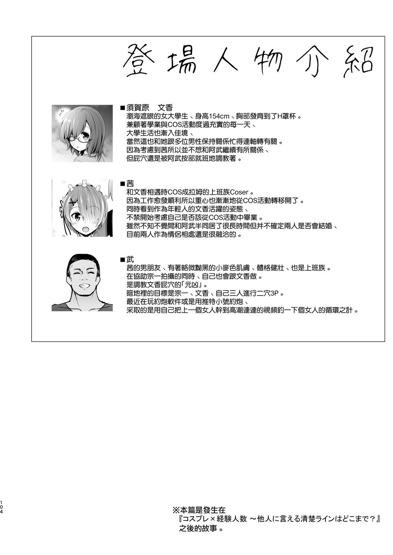 [SSB (Maririn)] Tada no Joshidaisei datta Kanojo ga Chou Ninki Nagachichi Cosplayer ni Naru made ~Cosplayer Fumika Soushuuhen I~ (Various) [Ongoing] [Chinese] [無邪気漢化組] 画像番号 11