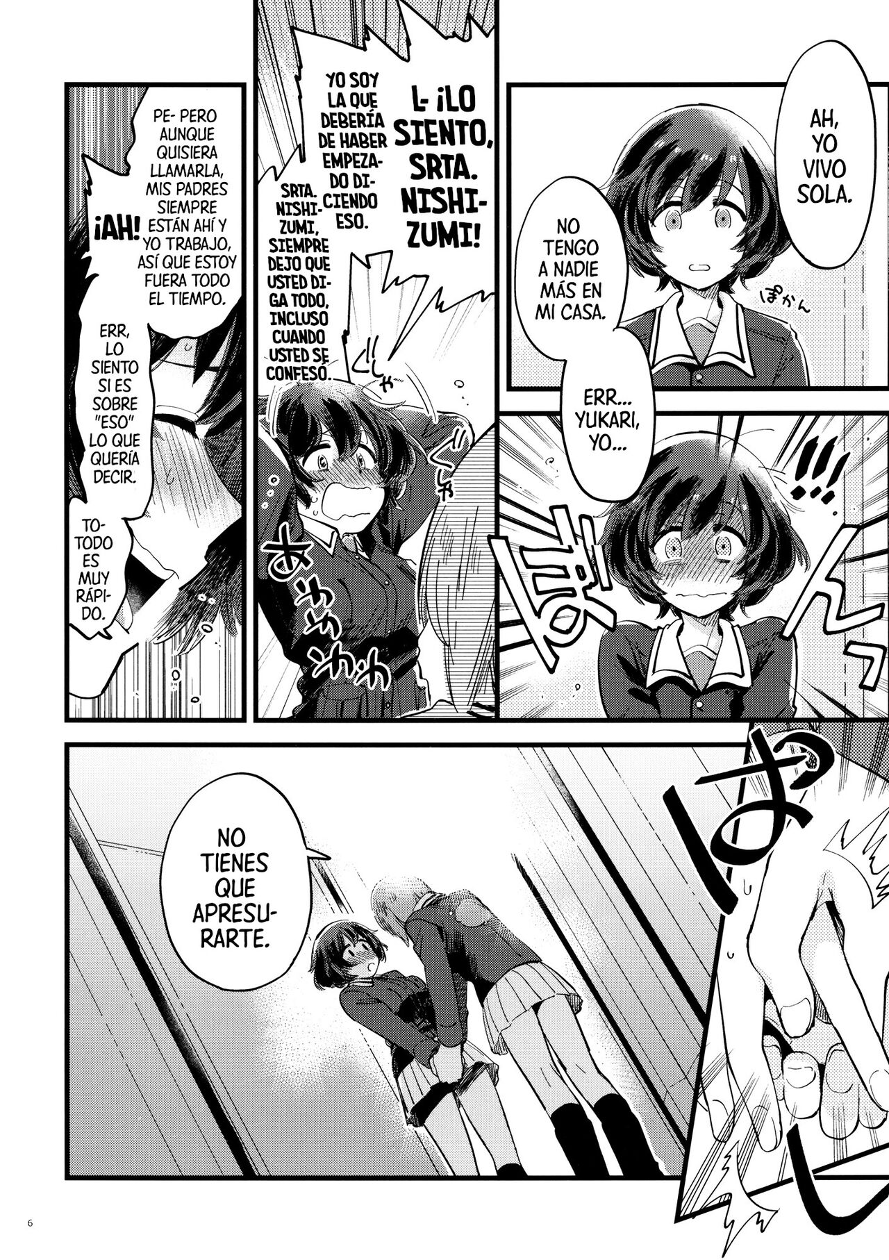 (C94) [Sonotaozey (Yukataro)] Yasashiku, Sawatte, Oku made Furete. (Girls und Panzer)  [Spanish] [Mr. Nugget] 画像番号 5