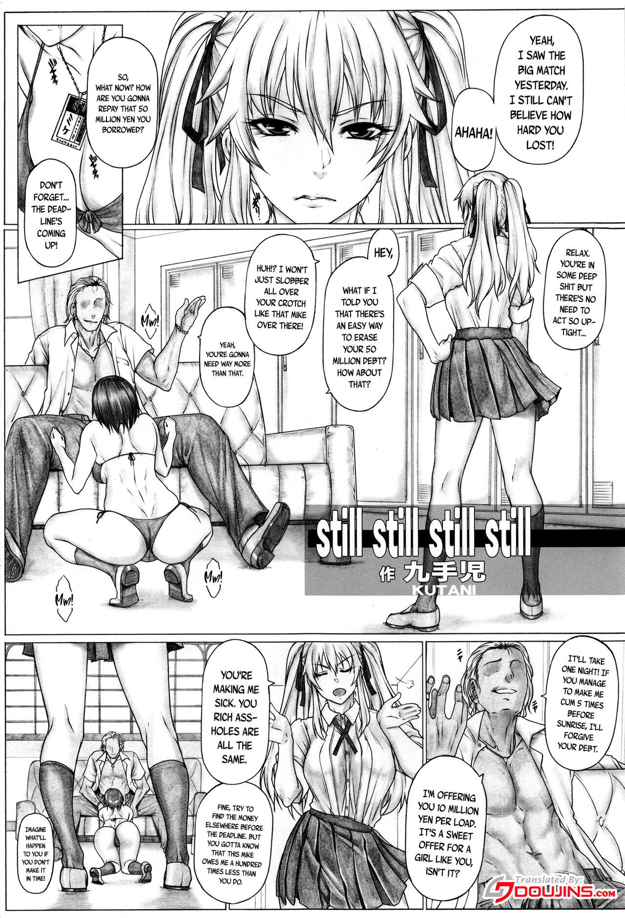 (C100) [AXZ (Kutani)] Angel's Stroke 142 Hamegurui 5th Shot Sex Showdown About Cumming 5 Times With Just One Condom And There's 50 million Yen On The Line [English] {Doujins.com}. image number 4