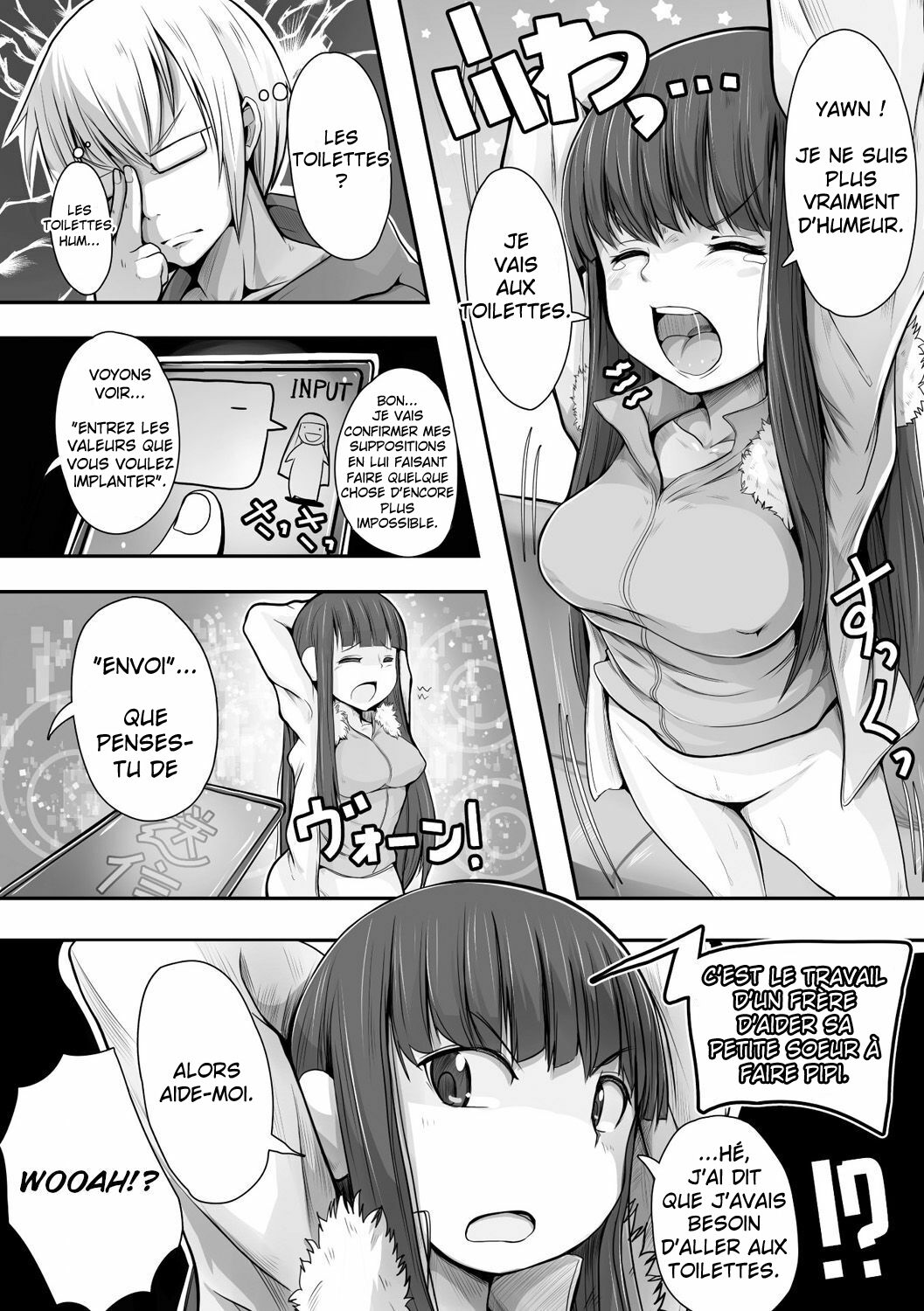 [ryuno] Imouto Hack (Bessatsu COMIC Unreal Bishoujo Hackingu ~Hatsujou Sasetari Ayatsuttari Hyoui Nyotaika Shitari!?~ Vol. 2) [French] [Decensored] [Digital] image number 4
