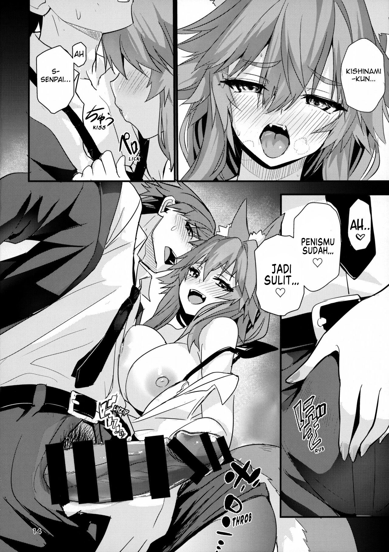 (C101) [Yamitsuki Honpo (Wise Speak)] Senpai OL Tamamo-san (Fate/EXTRA CCC) [Indonesian] Bildnummer 13