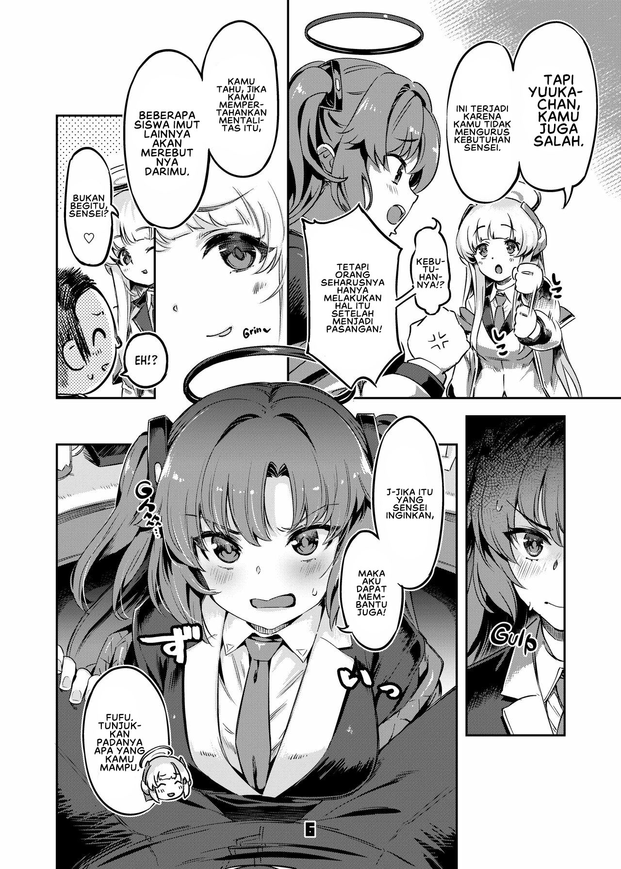 [Zombie to Yukaina Nakamatachi (Super Zombie)] Sensei! Sakiccyo dake de Iin desu ka? (Blue Archive) [Digital] [Indonesian] numero di immagine  6