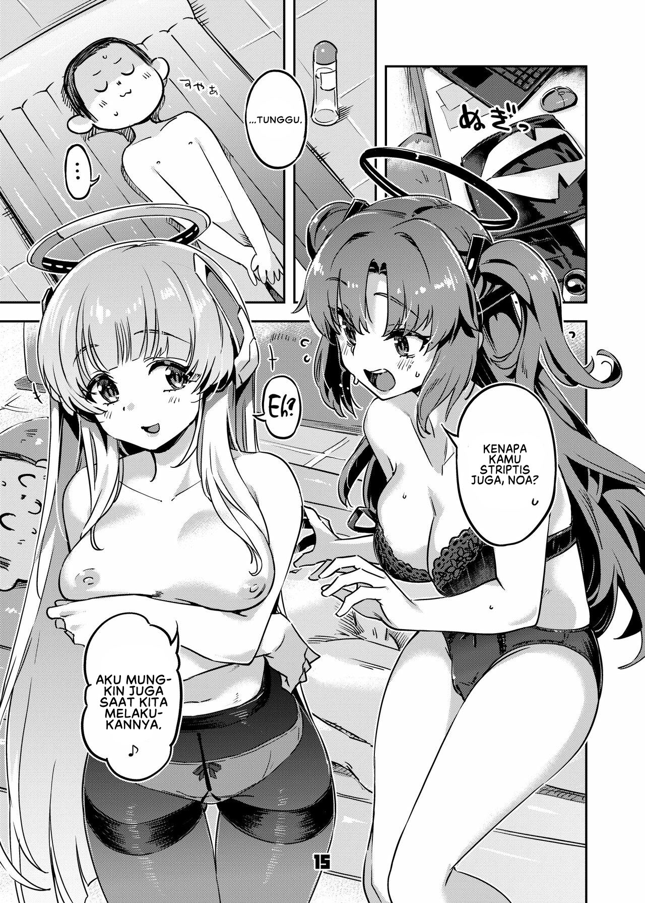 [Zombie to Yukaina Nakamatachi (Super Zombie)] Sensei! Sakiccyo dake de Iin desu ka? (Blue Archive) [Digital] [Indonesian] numero di immagine  15