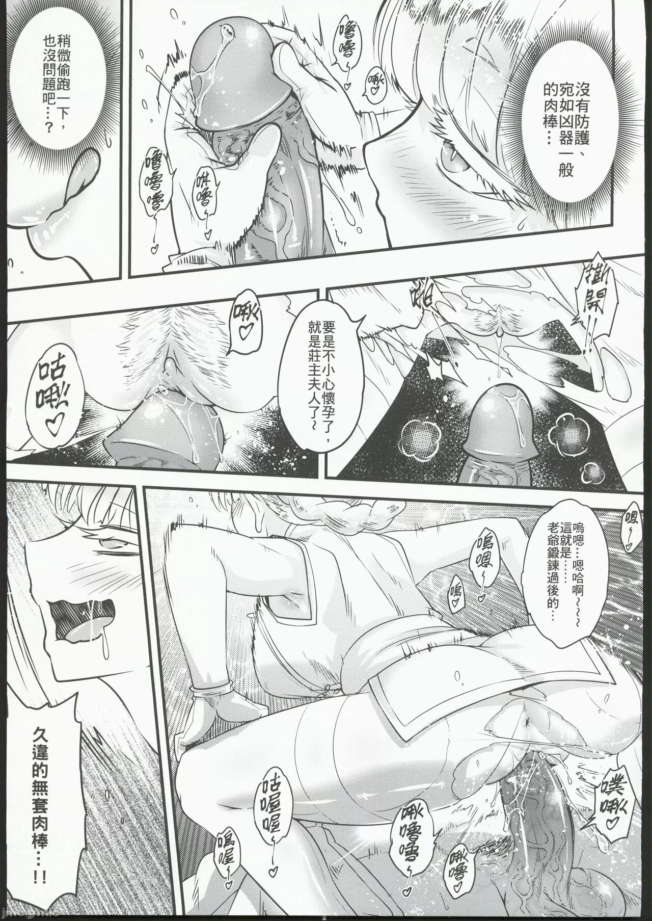 (FF40) [三色坊 (黒青郎君)] 百華莊10《禁斷戒護 身著白衣的金銀雙煞》 [Chinese] numero di immagine  15