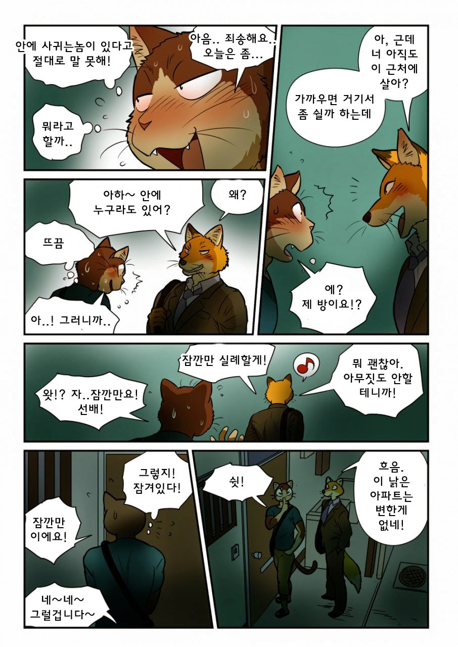 [Maririn] Kitsune x Neko Kemo Homo Ero Manga | 고양이×고양이 2화 - 여우×고양이 케모호모 에로 만화 [Korean] [Digital] изображение № 39