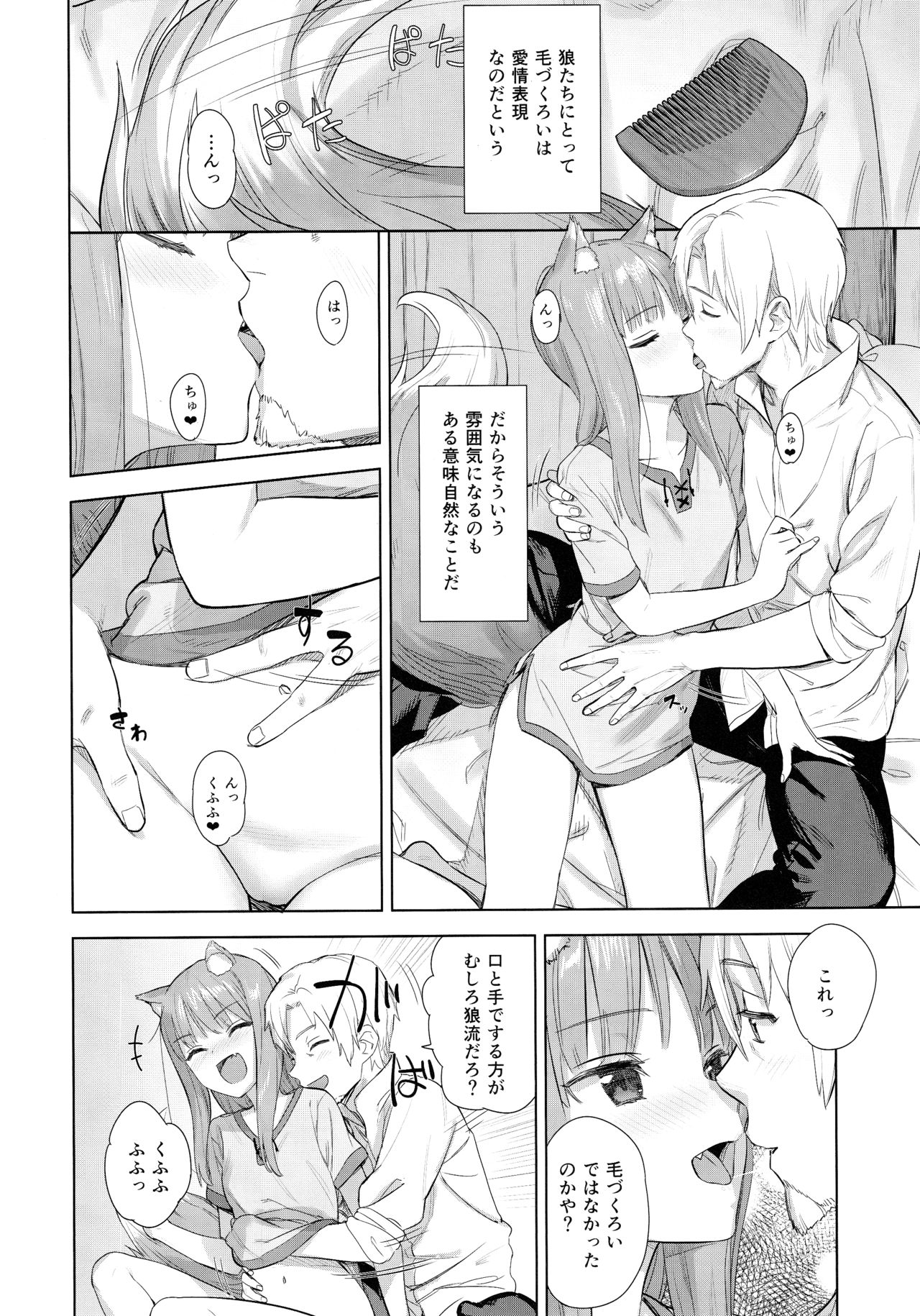 (C96) [Ajisaidenden (Kawakami Rokkaku, Takanashi Rei)] Wacchi to Shippori Kezukuroi Bon (Spice and Wolf) image number 5