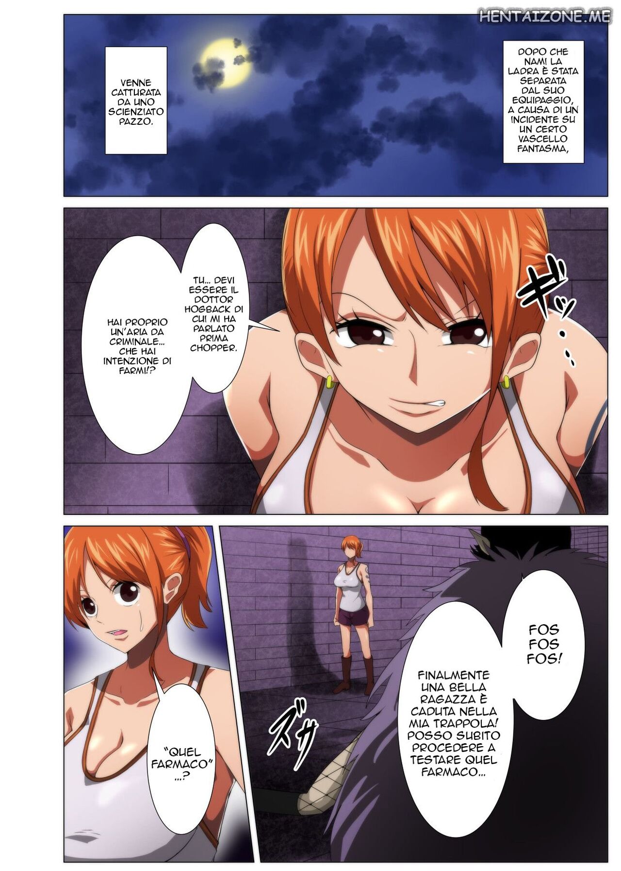 [Q Doujin] Bakunyuu Dorobouneko ga Yuureisen de Hamegurui | Una Ladra Tettona viene Fottuta su una Nave Fantasma (One Piece) [Italian] image number 2