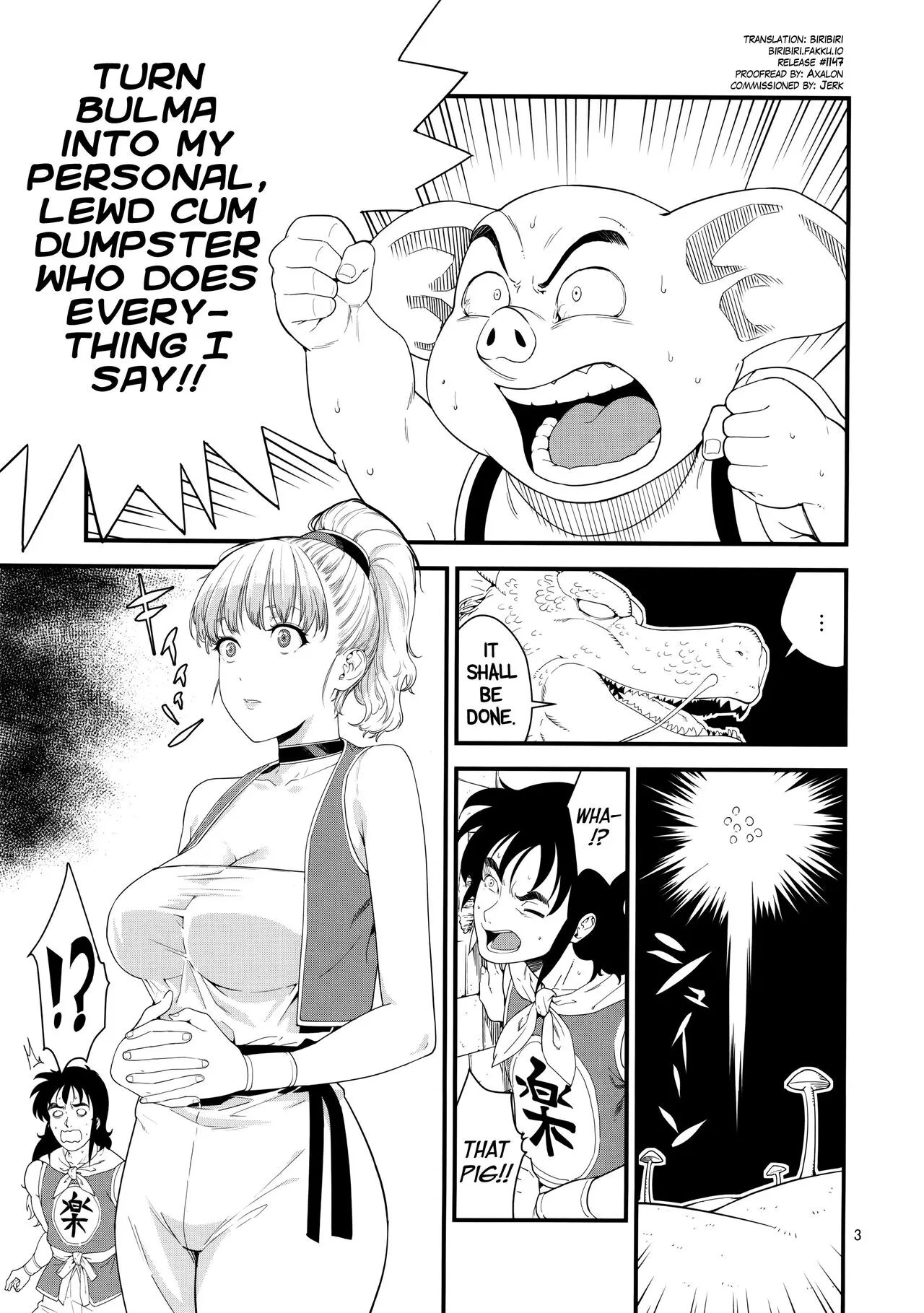 (C91) [JACK-POT (Jyura)] Buta no Onna (Dragon Ball) [English] [biribiri] [Decensored] image number 2