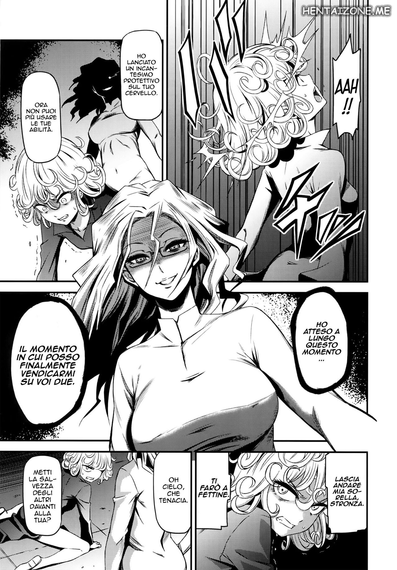 (C88) [Kiyosumi Hurricane (Kiyosumi Hurricane)] ONE-HURRICANE - Toraware no Fubuki | Ipnosi (One Punch Man) [Italian] image number 4