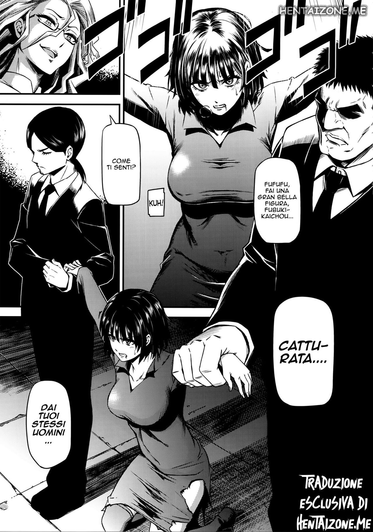 (C88) [Kiyosumi Hurricane (Kiyosumi Hurricane)] ONE-HURRICANE - Toraware no Fubuki | Ipnosi (One Punch Man) [Italian] image number 6