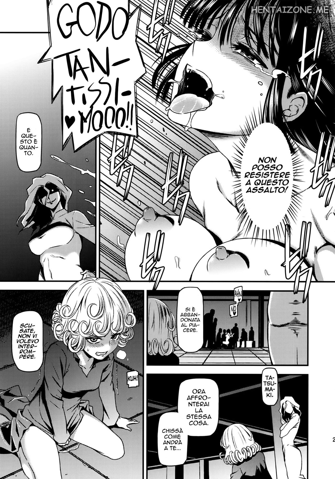 (C88) [Kiyosumi Hurricane (Kiyosumi Hurricane)] ONE-HURRICANE - Toraware no Fubuki | Ipnosi (One Punch Man) [Italian] image number 24