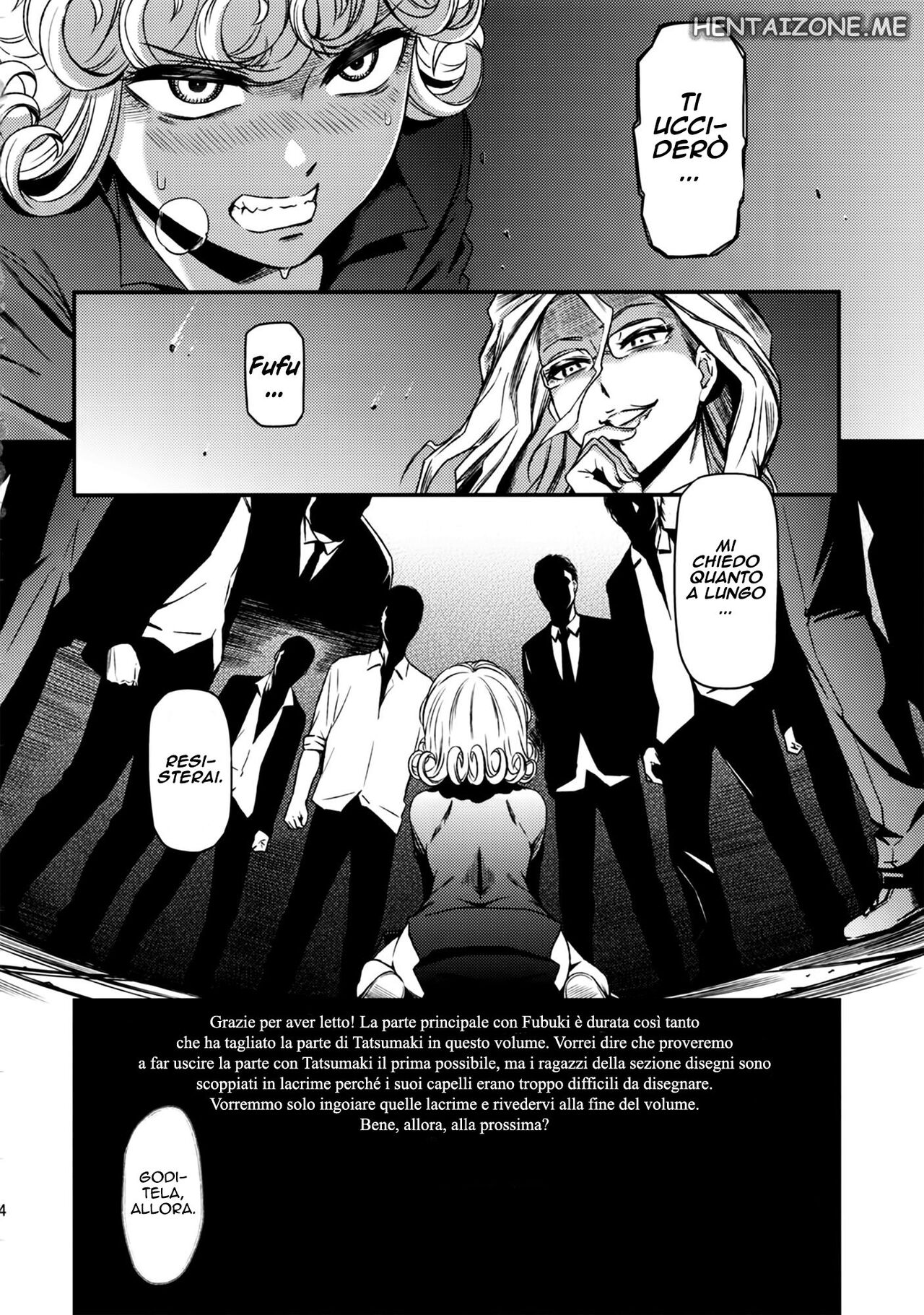 (C88) [Kiyosumi Hurricane (Kiyosumi Hurricane)] ONE-HURRICANE - Toraware no Fubuki | Ipnosi (One Punch Man) [Italian] image number 25