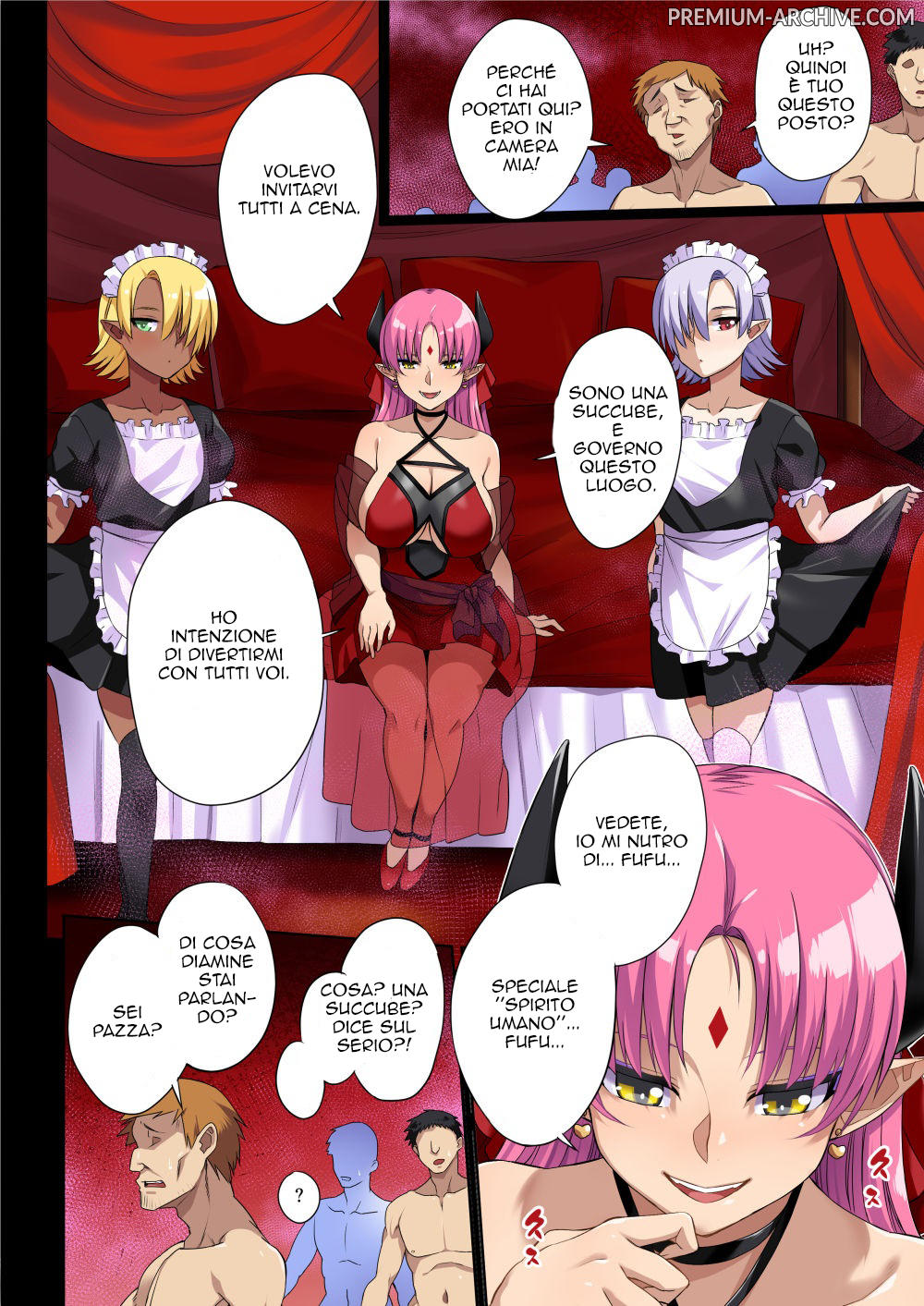 [Sekihan Shika Denai Ie (Akairo)] Succubus no Bansankai | A Cena con La Succube [Italian] image number 3