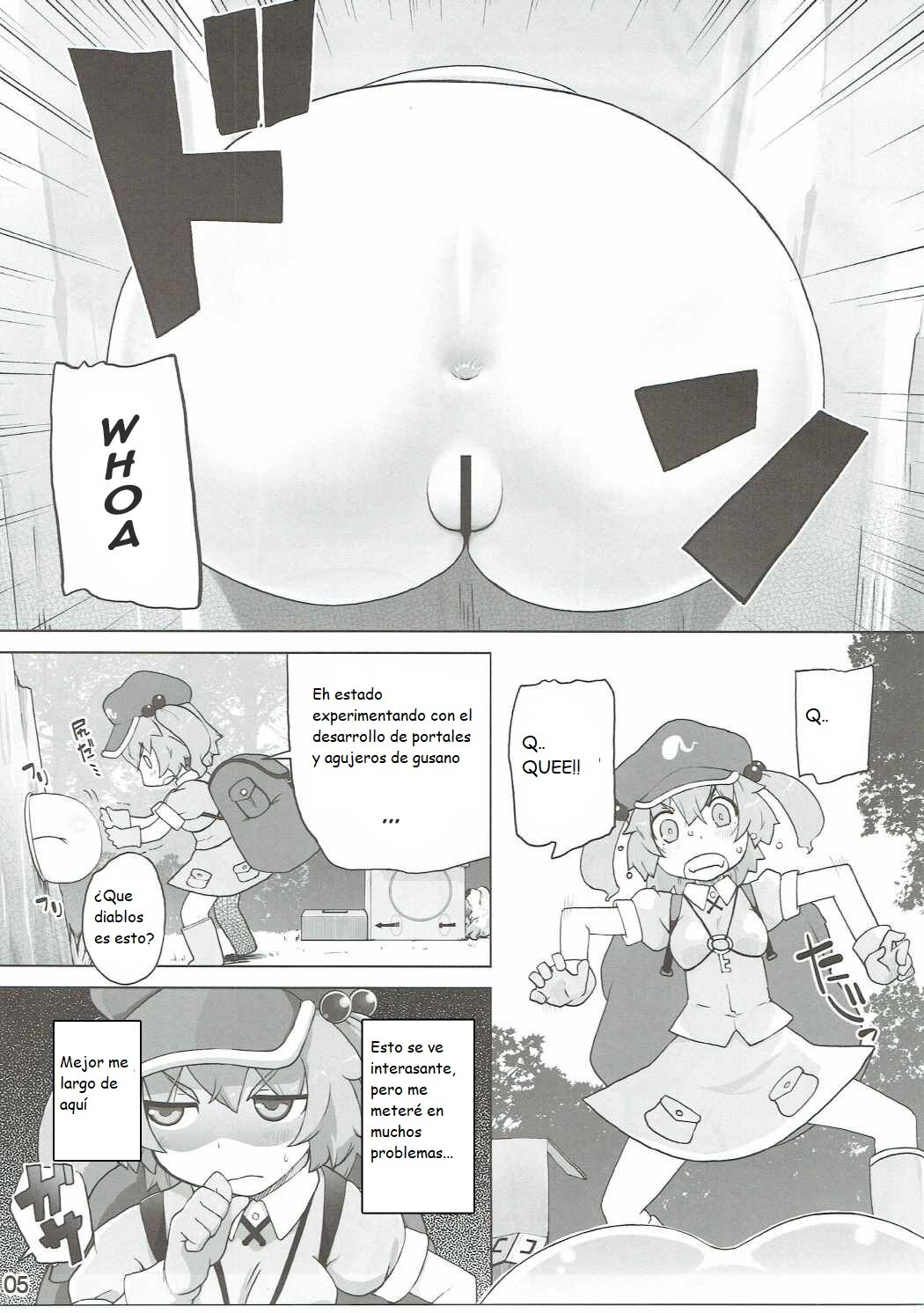 (C90) [Momo Ego (Kei Jiei)] Sanae Hamaru (Touhou Project) [Spanish] image number 4