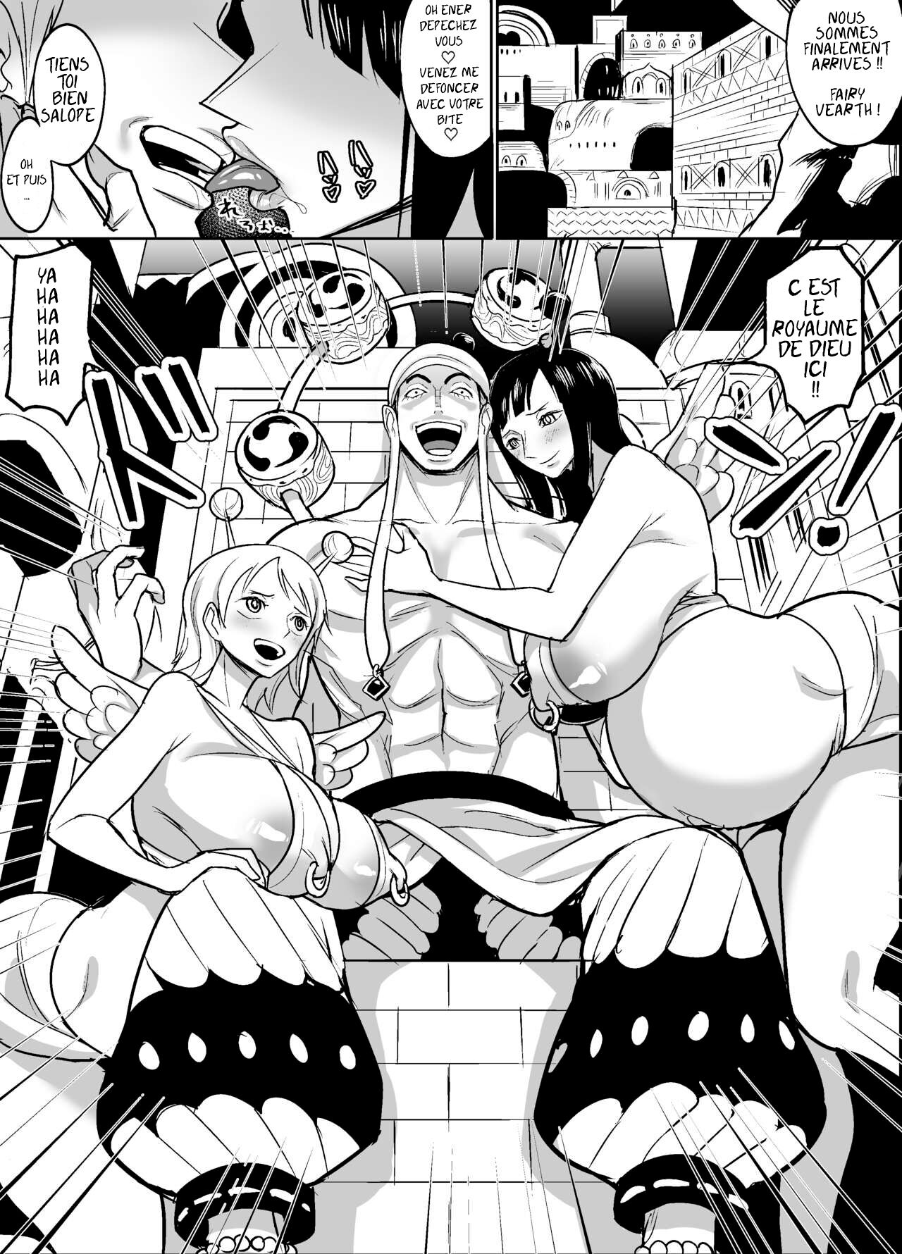 Sun King (Hamiltan)] Nami and Robin in Skypeia (One Piece) [French version bien] image number 18