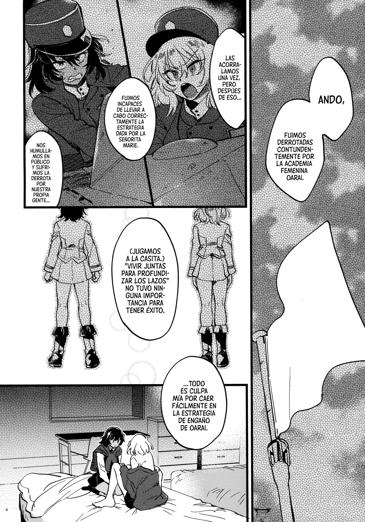 (C97) [Sonotaozey (Yukataro)] ANDO/OSHIDA,motto Nakayoku! | ¡Ando, Oshida, llévense bien! (Girls und Panzer) [Spanish] [Mr. Nugget] 画像番号 3