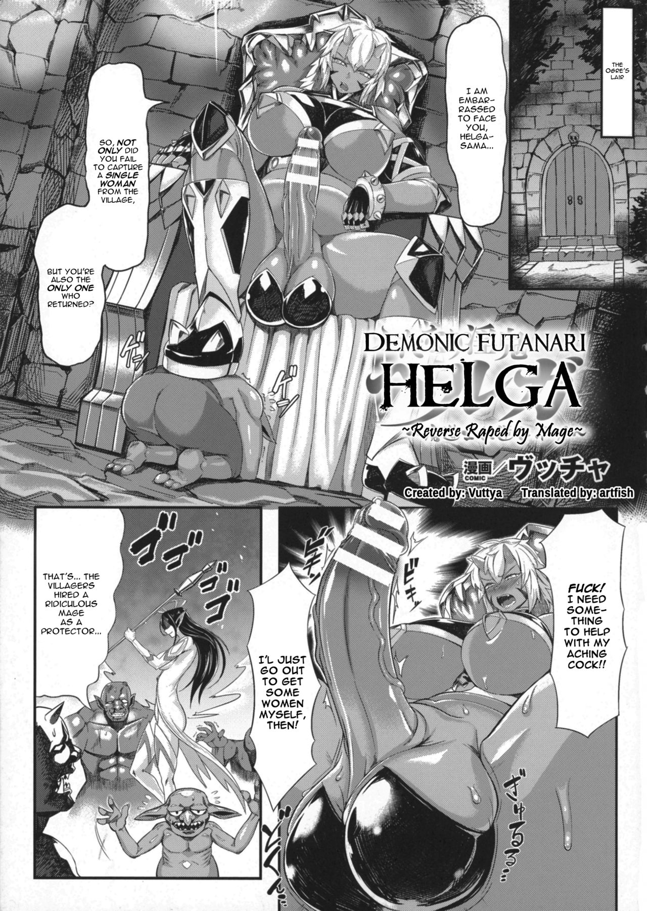 [Vuttya] Futanari Inki Helga ~Madoushi ni Gyaku Rape~ | Demonic Futanari Helga ~ Reverse Raped By Mage ~ (2D Comic Magazine Futanari Musume ni Nakadashi Haramase!) [English] [artfish] image number 4