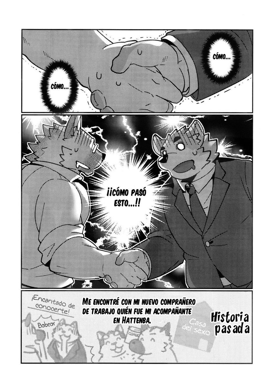 (Kemoket 8) [Dabo (Syukouakanaru)] Shiroi-kun no Shakai Kengaku 2 | Shirois Public Investigation 2 [Spanish] [Miyagi-sensei] image number 3