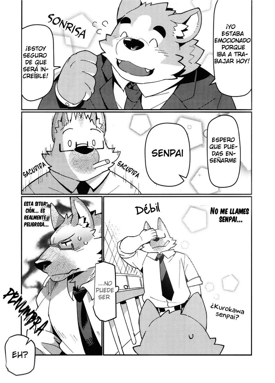 (Kemoket 8) [Dabo (Syukouakanaru)] Shiroi-kun no Shakai Kengaku 2 | Shirois Public Investigation 2 [Spanish] [Miyagi-sensei] image number 5