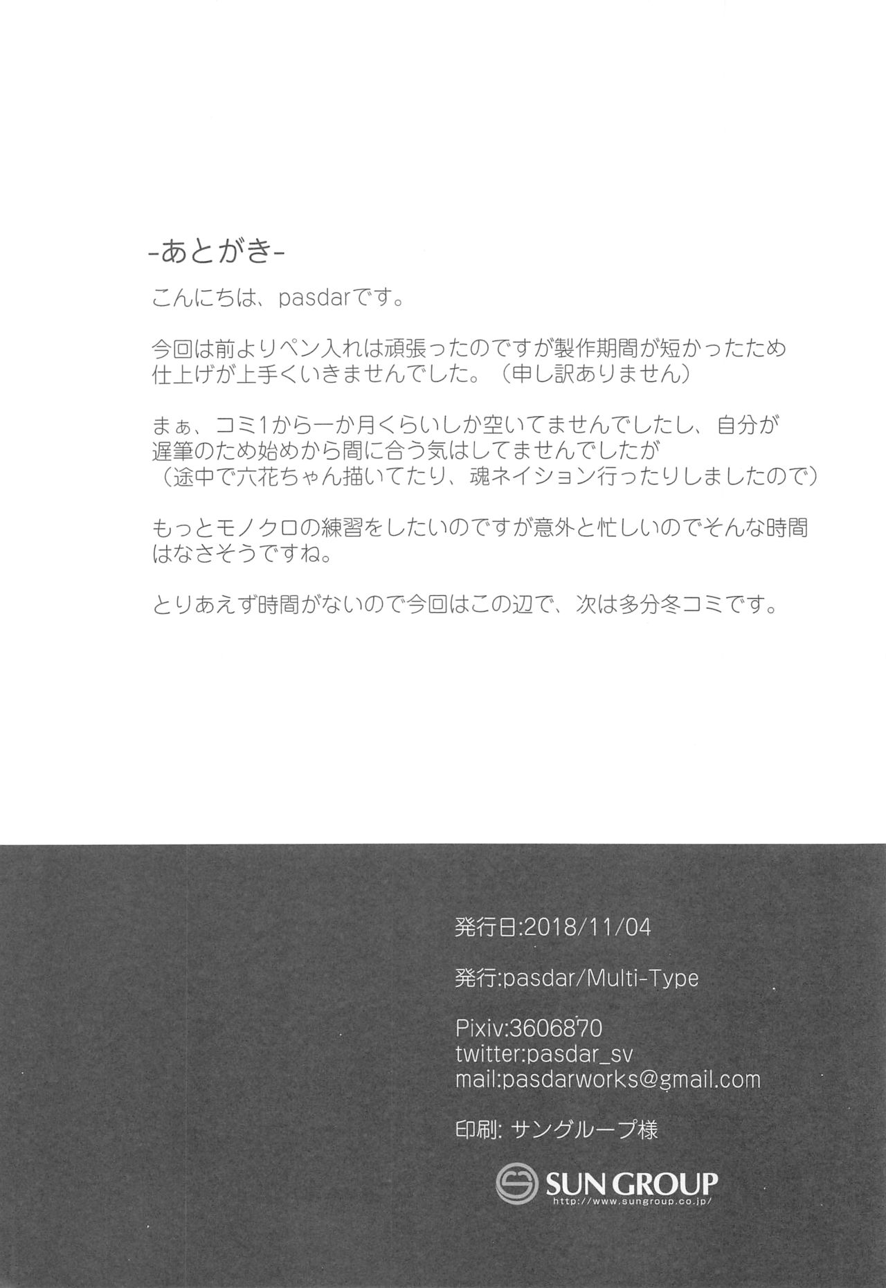 (SC2018 Autumn) [Multi-Type (pasdar)] Sabotta Gozen wa... 이미지 번호 19