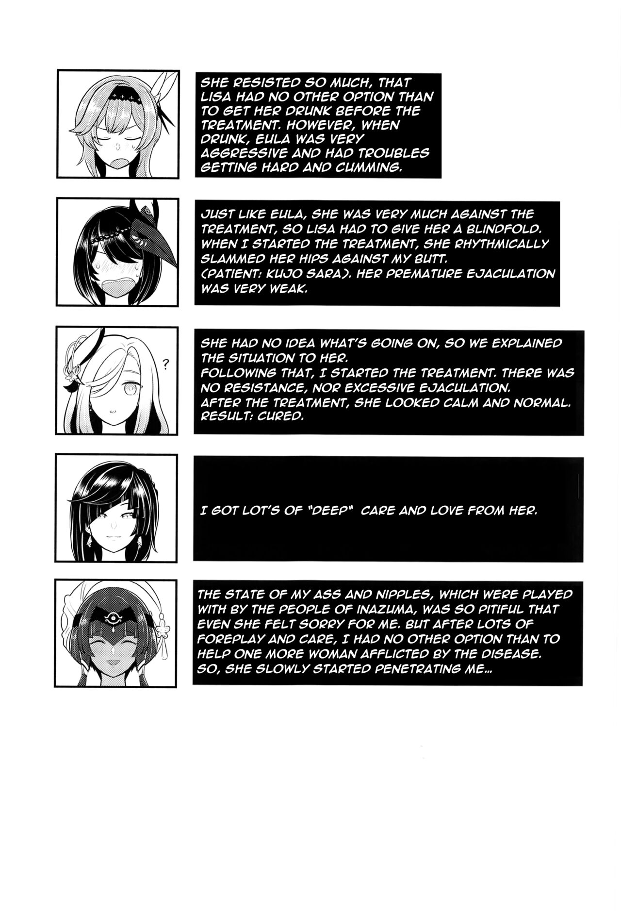 (C101) [Usohappyaku (Otori Deko)] Futanari Senyou Tabibito Clinic (Genshin Impact) [English] [lukaner] image number 20