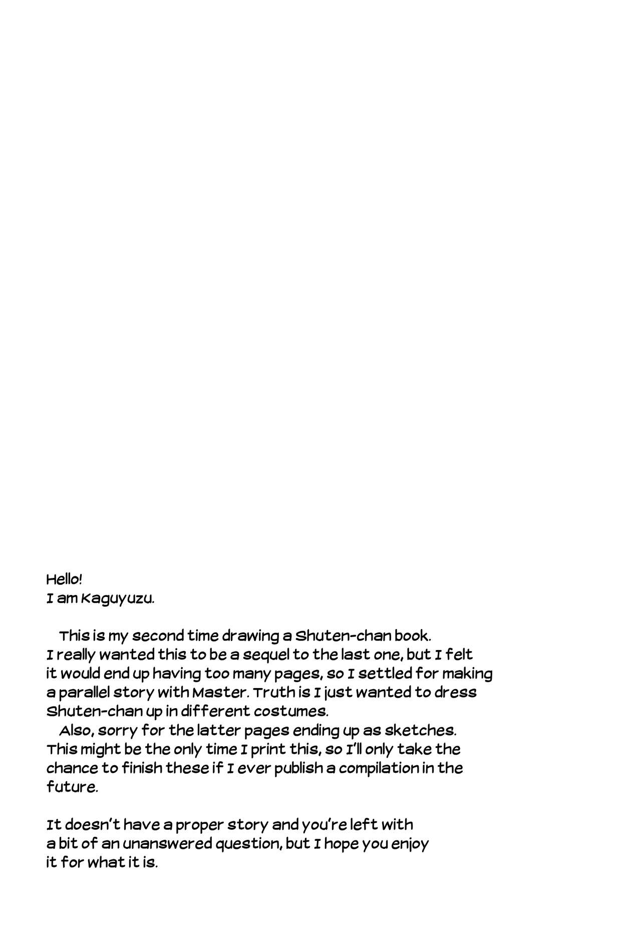 (C96) [Junjou Harinezumi (Kaguyuzu)] Cosplay Shuten-chan to Manatsu no Yo no Yume | A Midsummer Night's Dream with Shuten in Cosplay (Fate/Grand Order) [English] [Shiromaru] Bildnummer 2