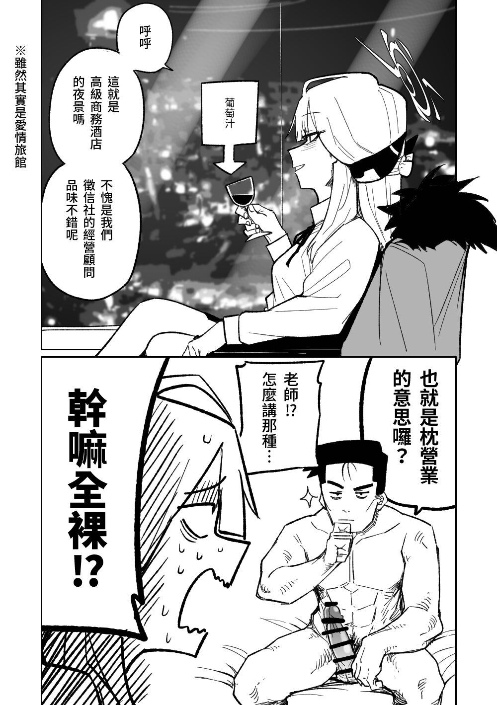 [朝比奈吉利] 社長與商務酒店 (ブルーアーカイブ) [中国語] image number 1