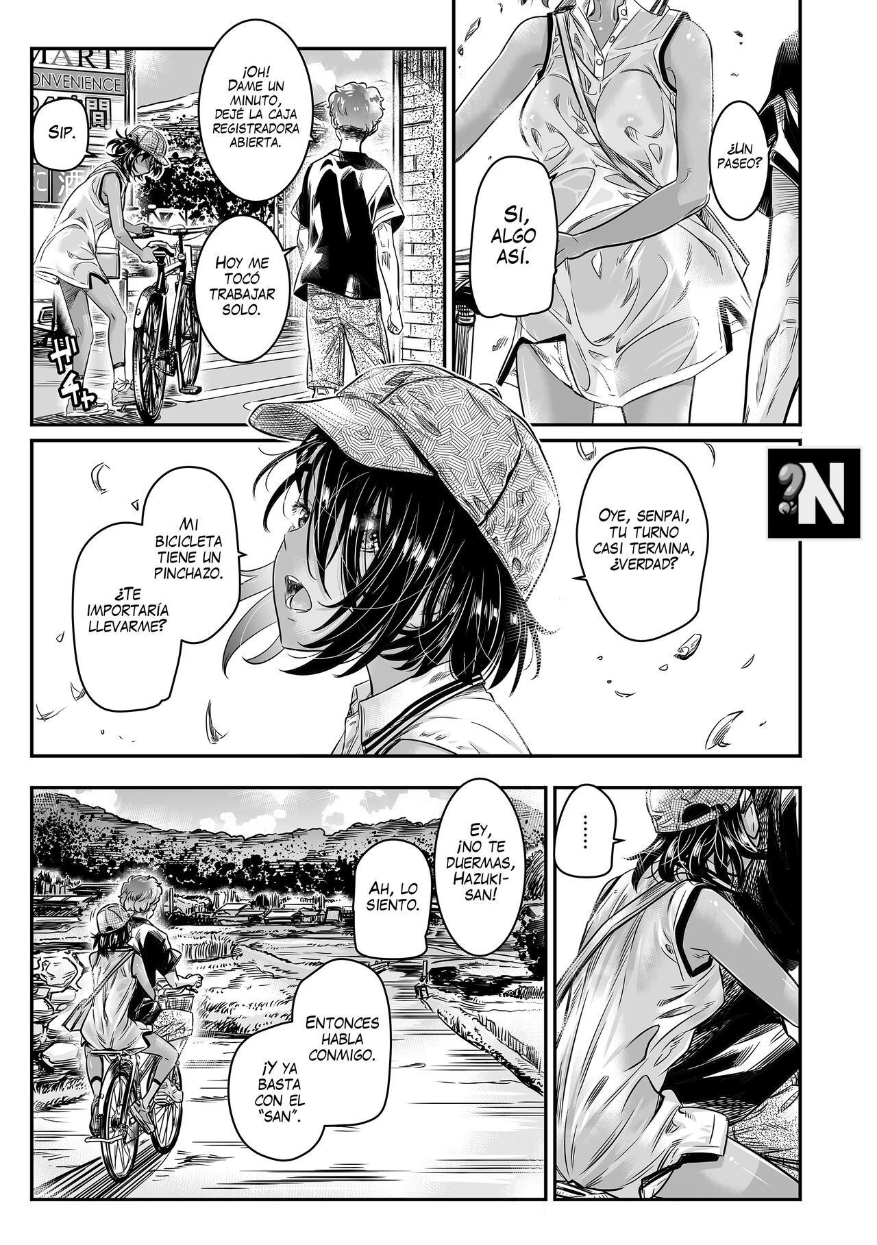 [Burning Shimai (MARUTA)] Hiyake no Bitch Shoujo wa, Doutei no Senpai o Yagai Sex ni Sasou | Una Exhibicionista Bronceada Invita a su Senpai Virgen a Tener Sexo al Aire Libre [Spanish] [NekoCreme] 图片编号 6