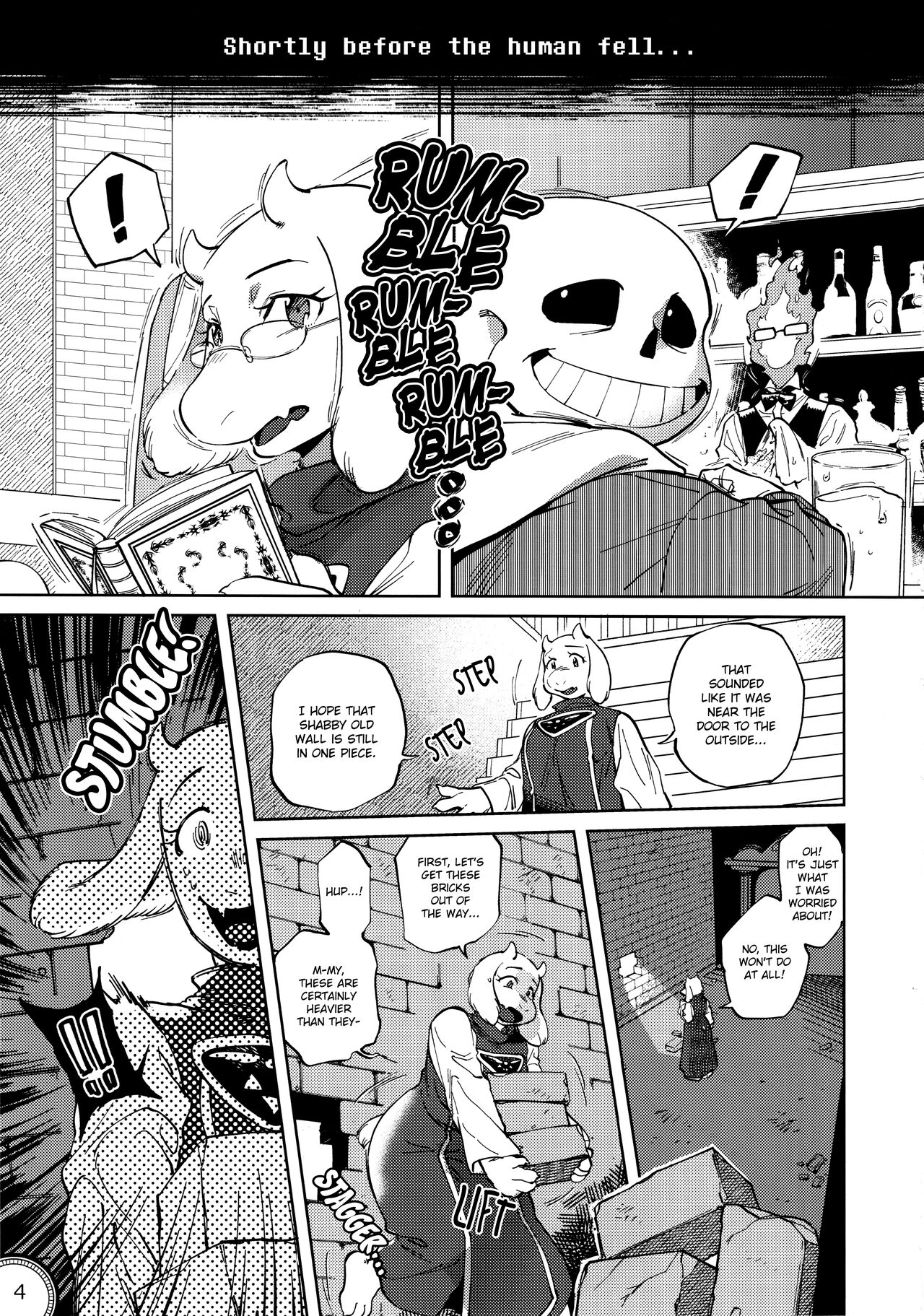 (Chou Kimi no Sentaku 2022) [Nambokuya (Namboku)] Kabe no Ana | Hole in the Wall (Undertale) [English] 画像番号 4