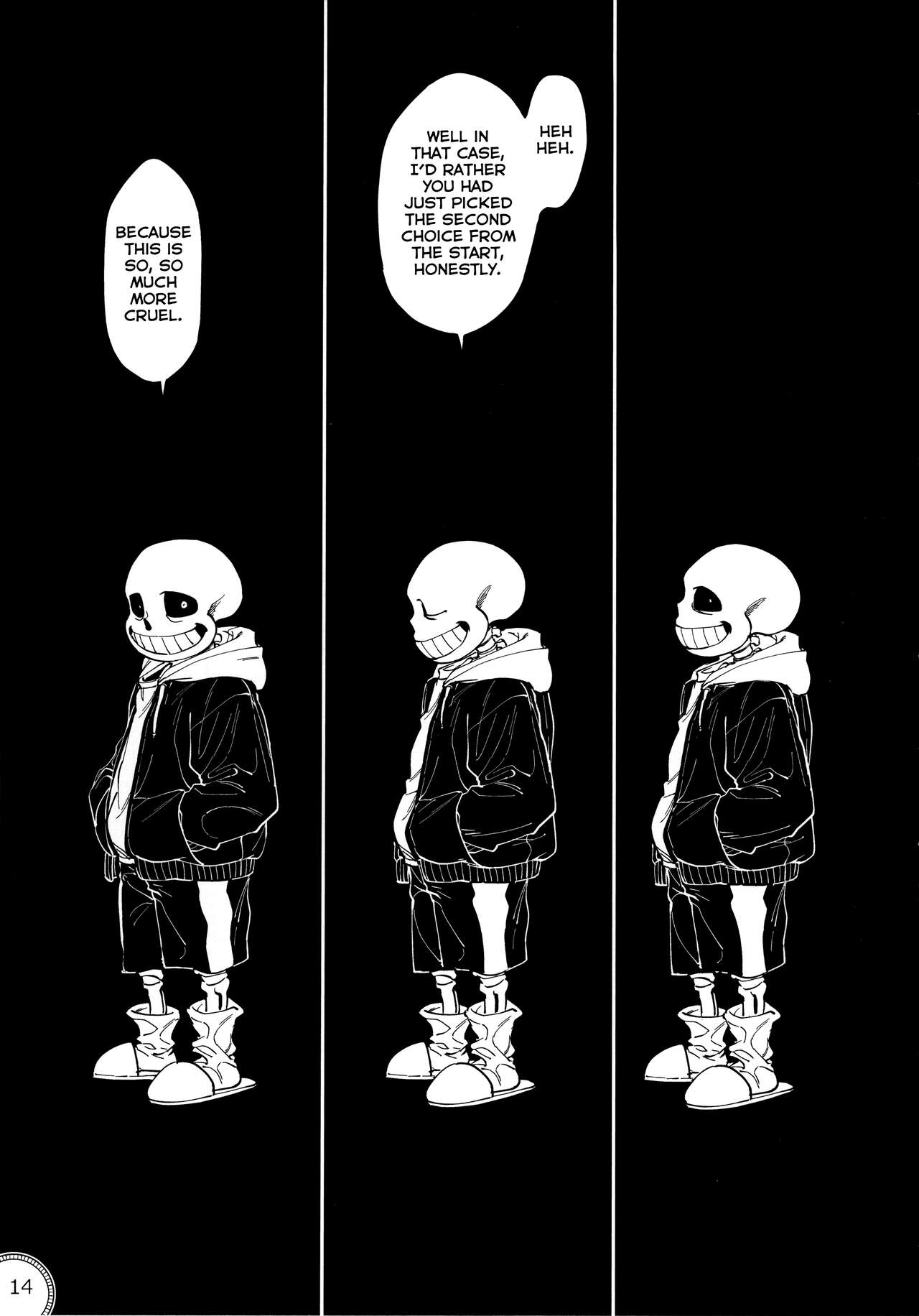 (Chou Kimi no Sentaku 2022) [Nambokuya (Namboku)] Kabe no Ana | Hole in the Wall (Undertale) [English] 画像番号 14