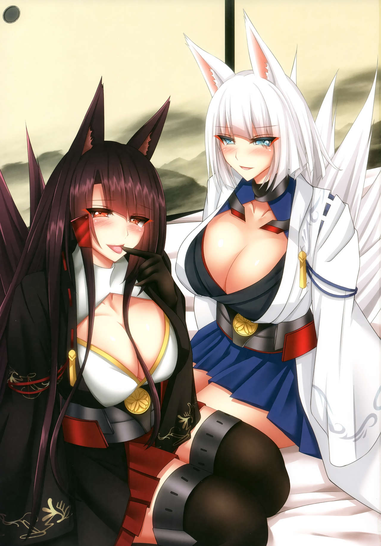 (C96) [Gekkou Sanctuary (Momijizuki Luna)] Hatsujou x Megitsune - Ikkou-sen no Bousou Ai- (Azur Lane) numero di immagine  2