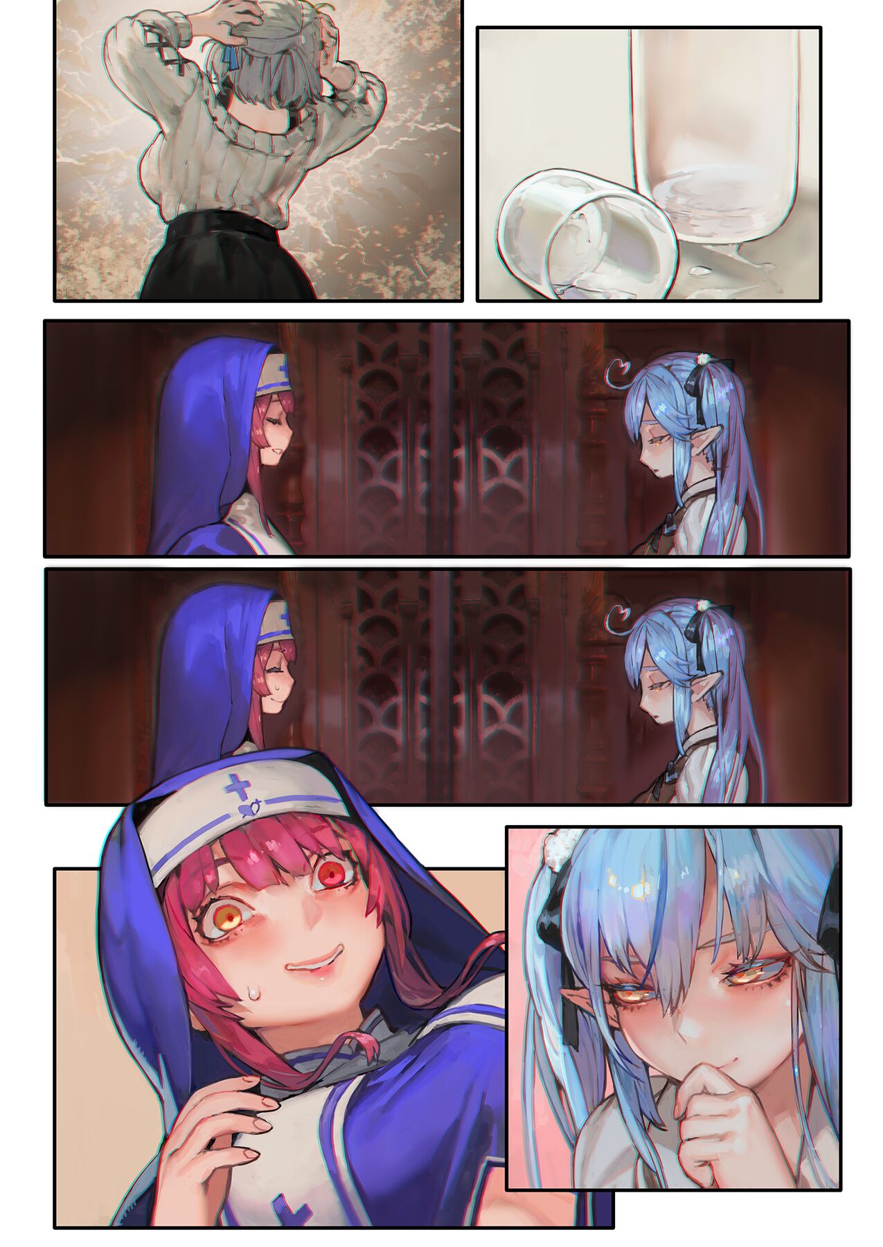 [Aoin no Junreibi (Aoin)] Marine no Zange-shitsu-Codependency |玛琳的忏悔室-依存症(Shirogane Noel, Houshou Marine, Yukihana Lamy) [Digital] 18eme image