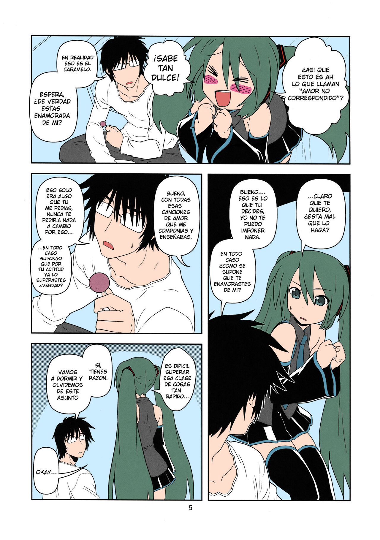 (COMIC1☆4) [Credit (Akikan)] Hatsu Mikku (VOCALOID) [Spanish] [Digital Lover Action Fansub] [Colorized] 图片编号 4