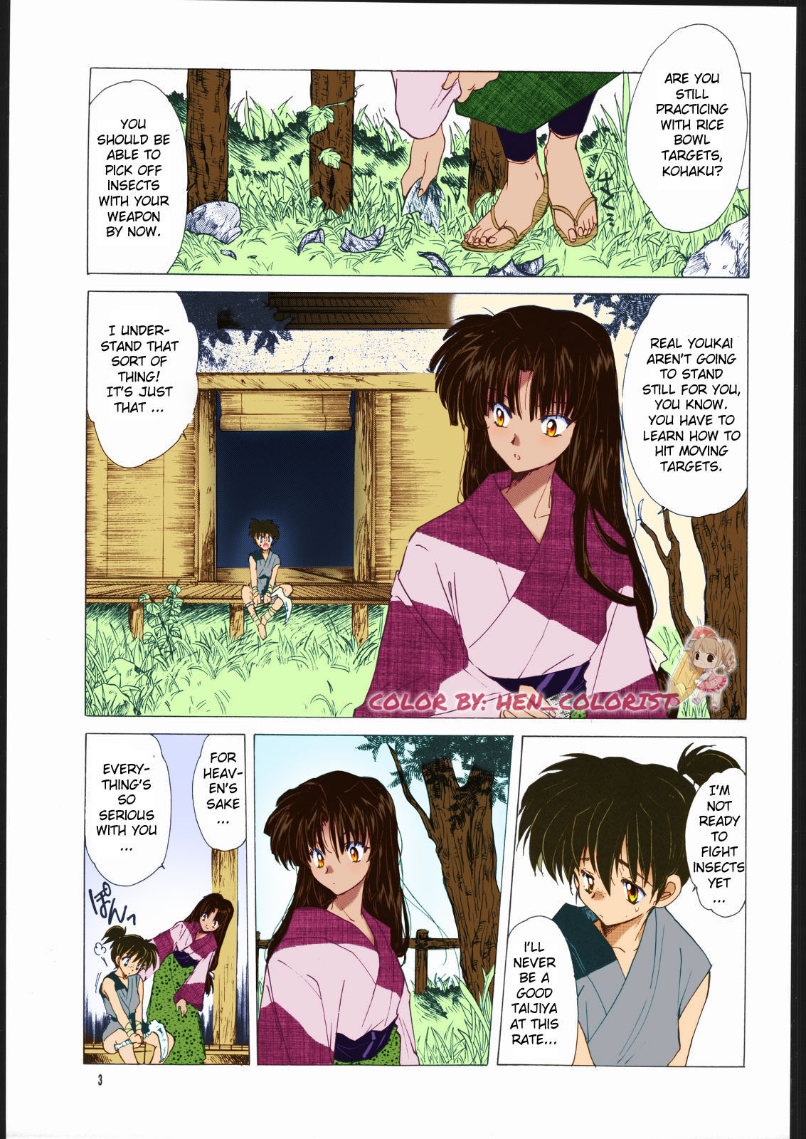 (C60) [Toko-ya (HEIZO, Kitoen)] Muku no Chi o Nagasu Ude | HOW TO SHED THE BLOOD OF INNOCENCE (Inuyasha) [English] [Colorized] 图片编号 2