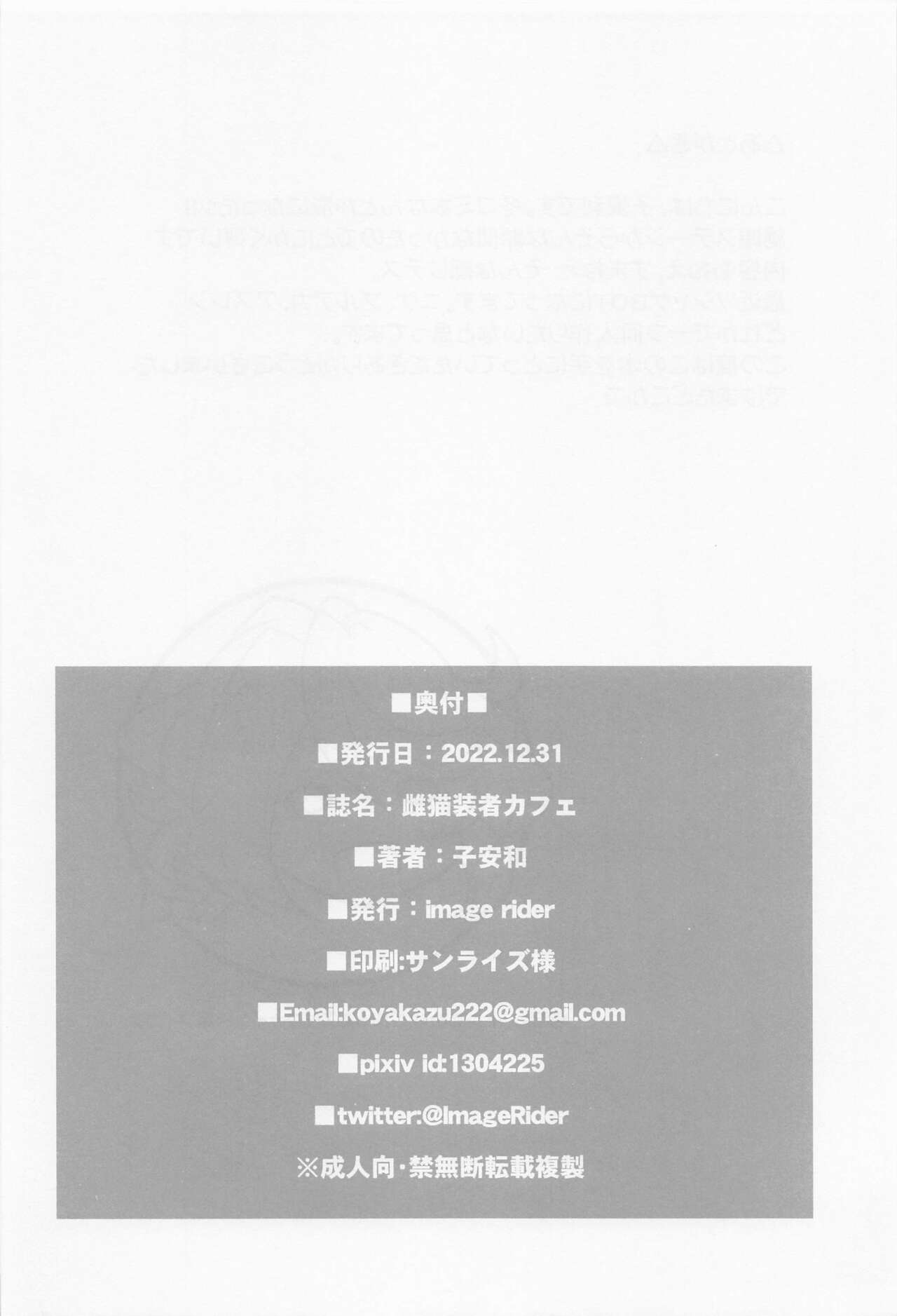 (C101) [Image Rider (Koyasu Kazu)] Mesuneko Sousha Cafe (Senki Zesshou Symphogear) [English] [desudesu] image number 17