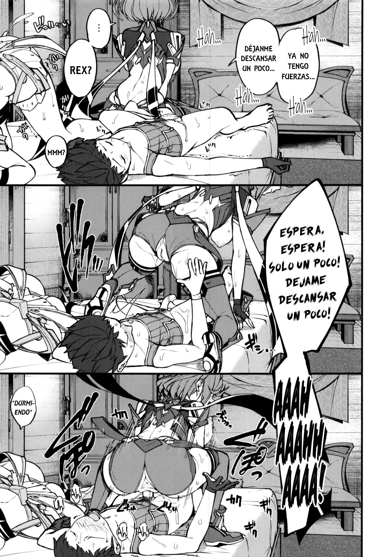 (C99) [Yuuki Nyuugyou (Yuuki Shin)] Hikari sasu Enten no Mitibiki | Guidance of The Blazing Radiance (Xenoblade Chronicles 2) [Spanish] [Decensored] image number 12