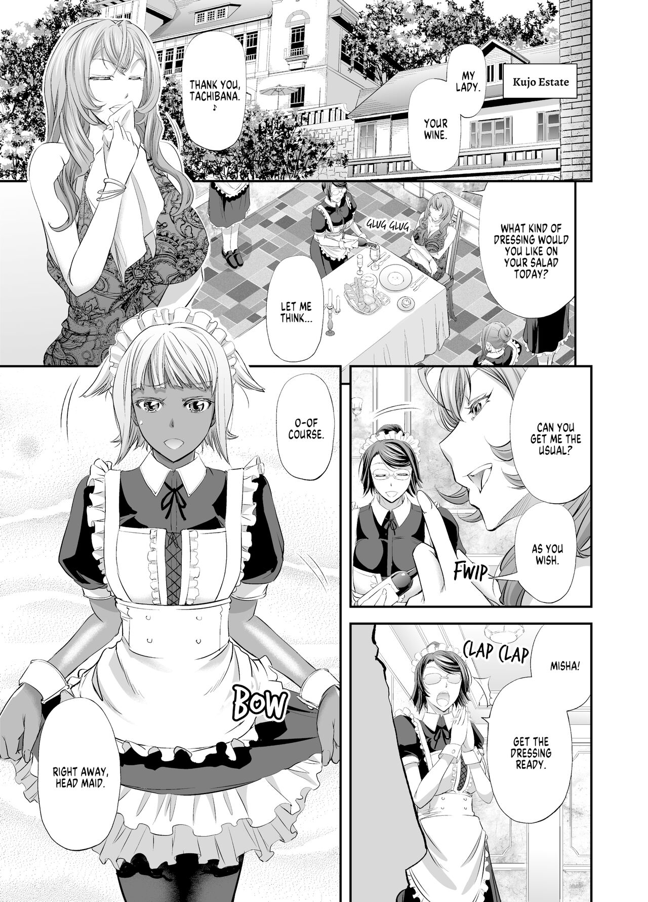 [No Such Agency (Kikuichi Monji)] Kyuujyougaruyuu Aigan Maid no Shitsukekata | Kujo-style Maid Discipline [English] [Decensored] image number 2