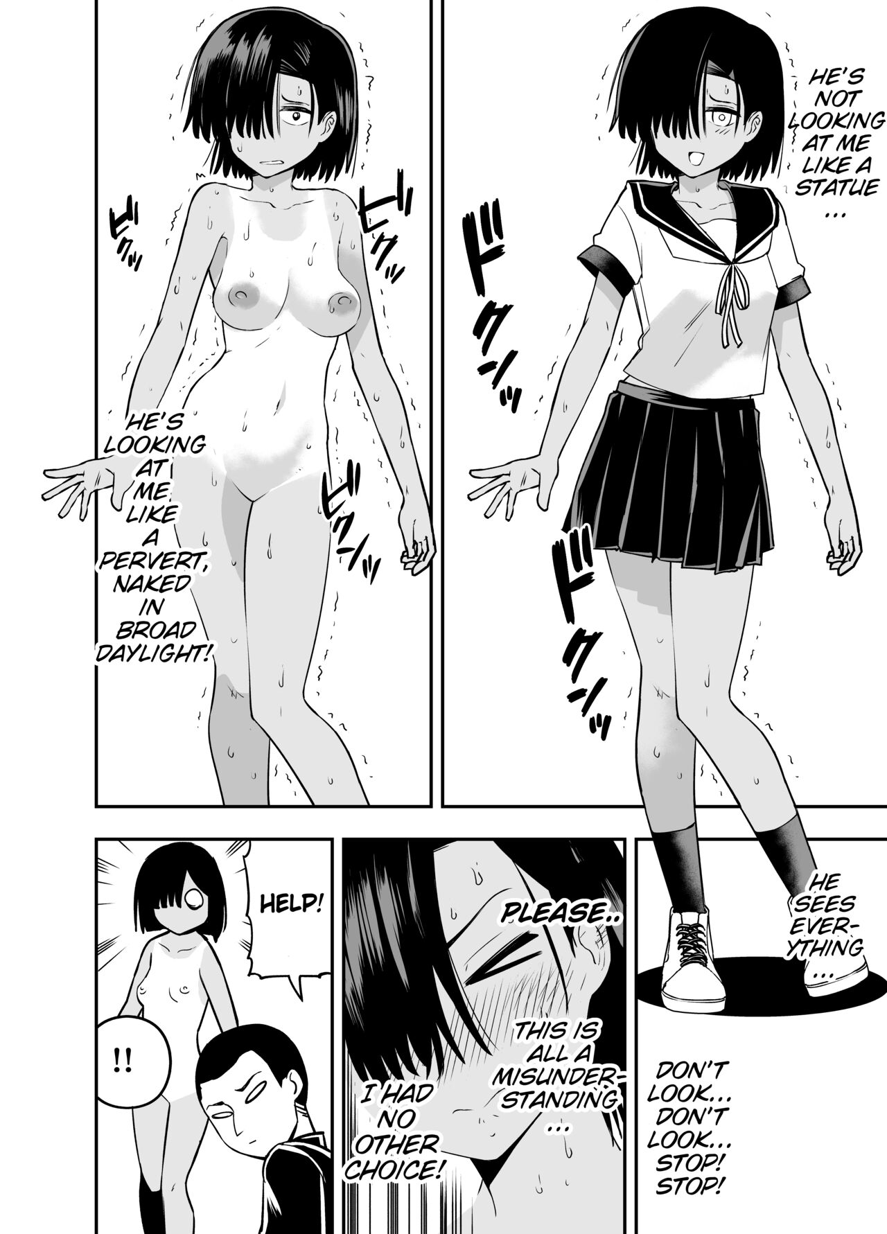 [Sochiin Shounen Gasshoudan (Ashikoshi Gakugaku Iwashi Tarou)] Watashi wa Tanin ni Mirarete Koufun suru Hentai Janai noni | I'm Not Some Pervert Who Gets Off On Being Watched!! [English] image number 16