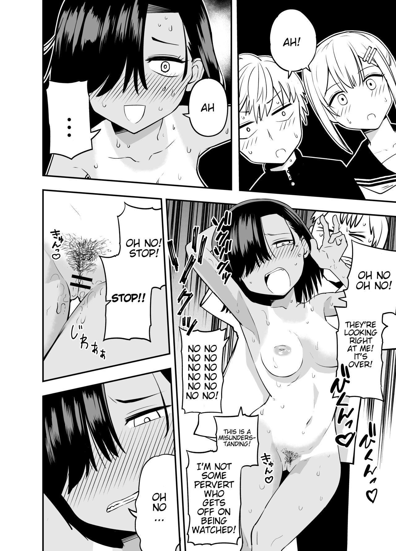 [Sochiin Shounen Gasshoudan (Ashikoshi Gakugaku Iwashi Tarou)] Watashi wa Tanin ni Mirarete Koufun suru Hentai Janai noni | I'm Not Some Pervert Who Gets Off On Being Watched!! [English] image number 20