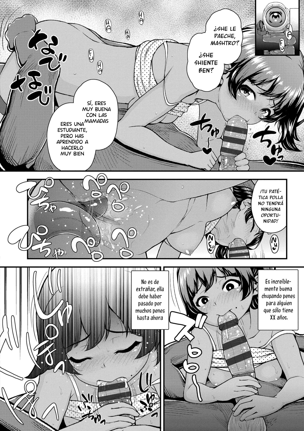 [Hikoma Hiroyuki] Bicchi na Mesugaki Tenkousei (Gouin ni Kusogaki Mesuana Dochutte Mita (Wara)) [Spanish] [Dark Nebulus] [Digital] image number 10