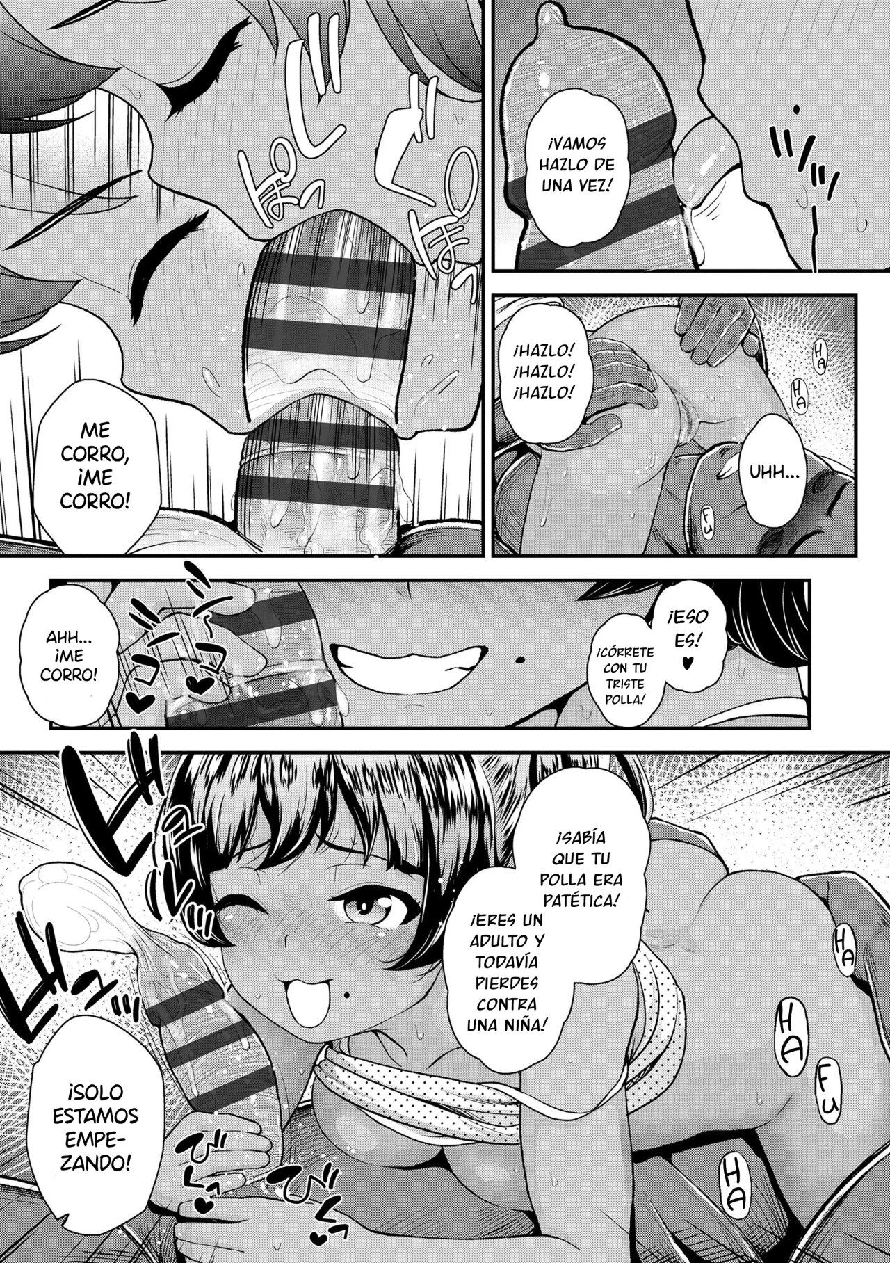 [Hikoma Hiroyuki] Bicchi na Mesugaki Tenkousei (Gouin ni Kusogaki Mesuana Dochutte Mita (Wara)) [Spanish] [Dark Nebulus] [Digital] image number 11