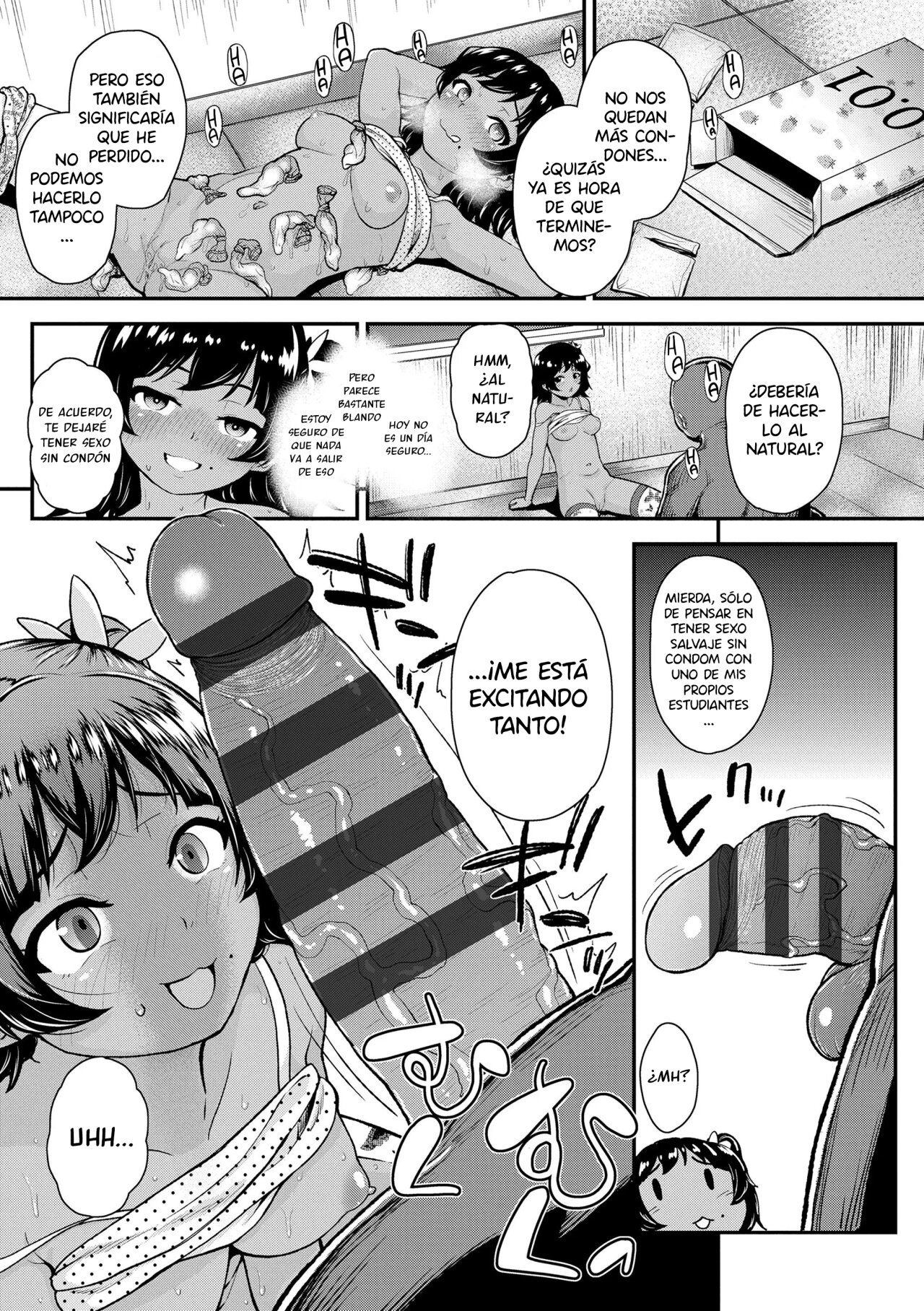 [Hikoma Hiroyuki] Bicchi na Mesugaki Tenkousei (Gouin ni Kusogaki Mesuana Dochutte Mita (Wara)) [Spanish] [Dark Nebulus] [Digital] image number 13