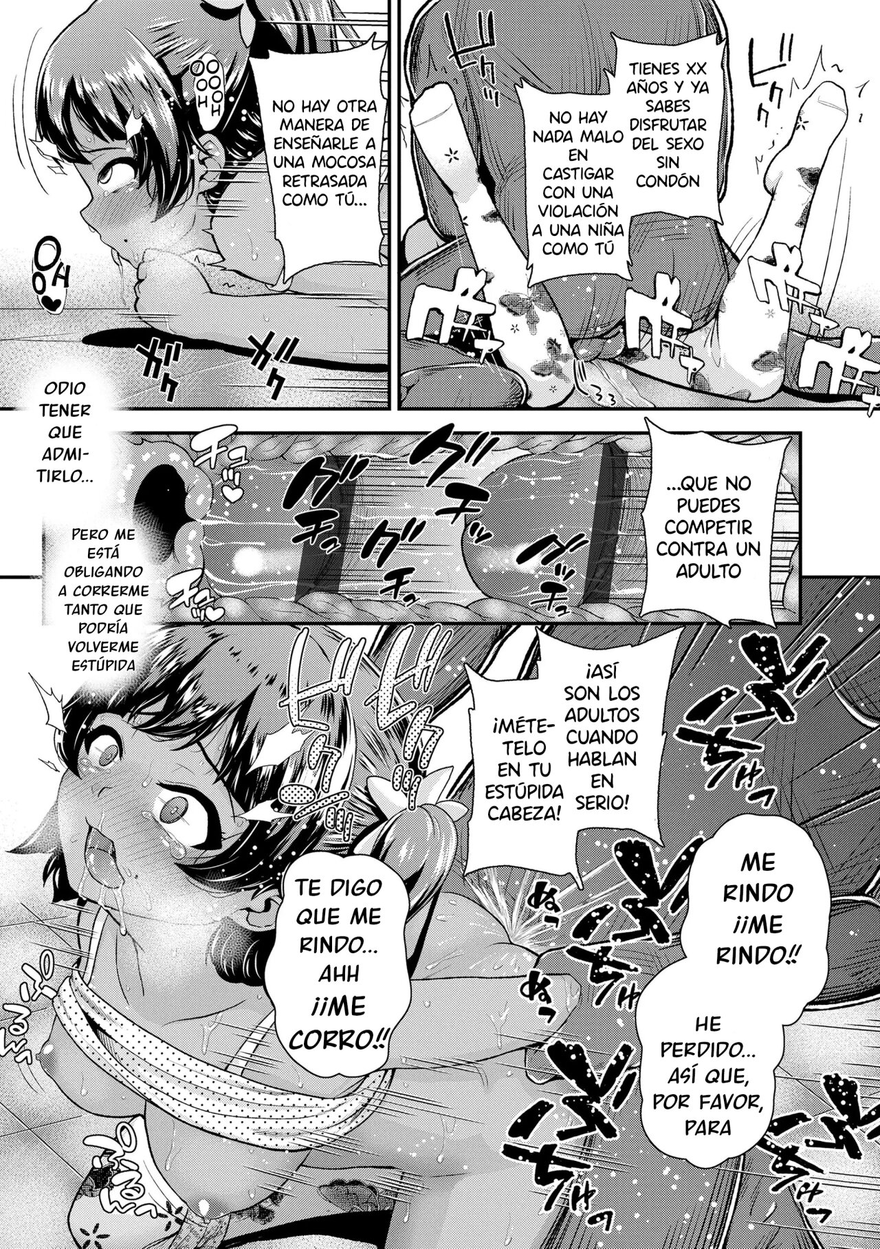 [Hikoma Hiroyuki] Bicchi na Mesugaki Tenkousei (Gouin ni Kusogaki Mesuana Dochutte Mita (Wara)) [Spanish] [Dark Nebulus] [Digital] image number 17