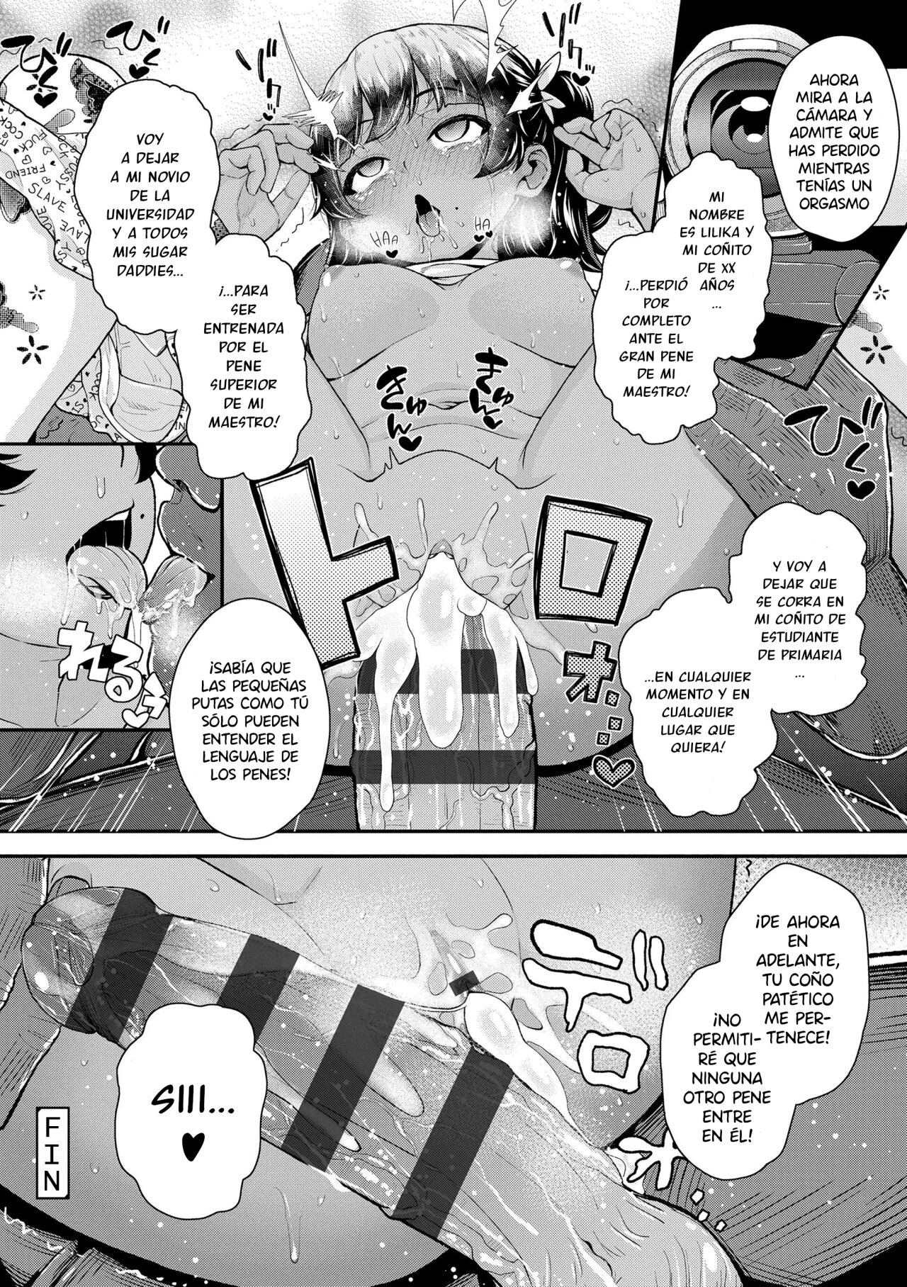 [Hikoma Hiroyuki] Bicchi na Mesugaki Tenkousei (Gouin ni Kusogaki Mesuana Dochutte Mita (Wara)) [Spanish] [Dark Nebulus] [Digital] image number 20