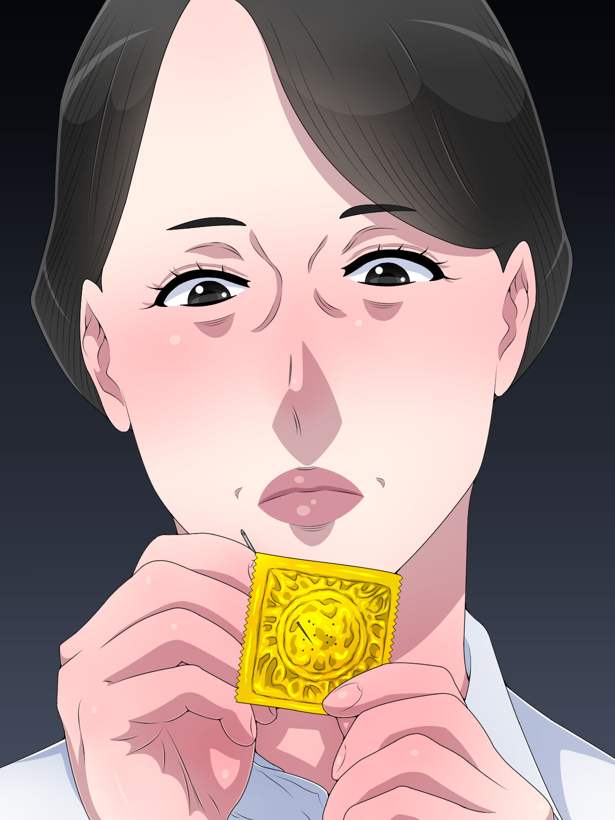 [Kurono taitsu] toshiue babā kanojo ga nenrei o ki ni shite kekkon shite kurenaikara gomu ni ana o akete harama seru koto ni shita Bildnummer 36