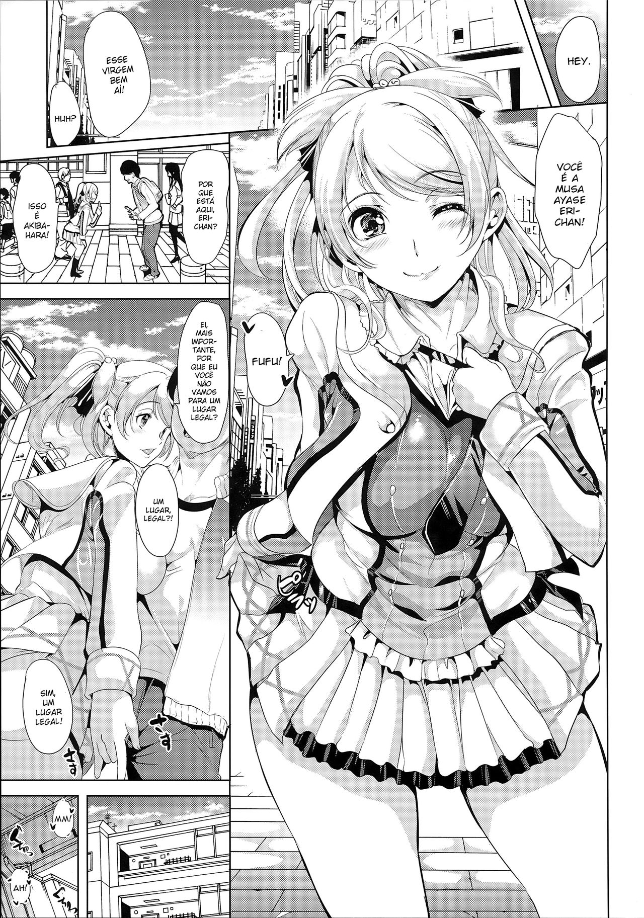 (C87) [Yabitsutouge (Ootori Mahiro)] Nakadashi Senyou NozoEri Sou (Love Live!) [Portuguese-BR] 11eme image