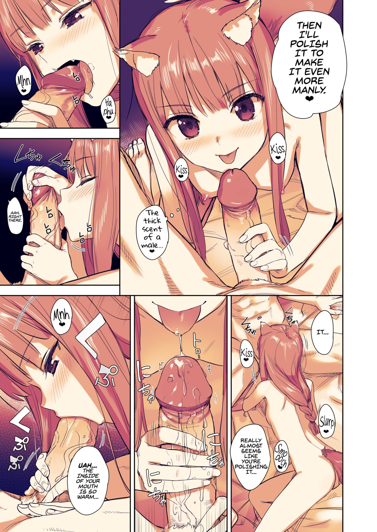 [Ajisaidenden (Kawakami Rokkaku, Takanashi Rei)] Wacchi to Shippori Kezukuroi Hon | Affectionate Grooming With Me (Spice and Wolf) [English] [Von] [Decensored] [Digital] 图片编号 10